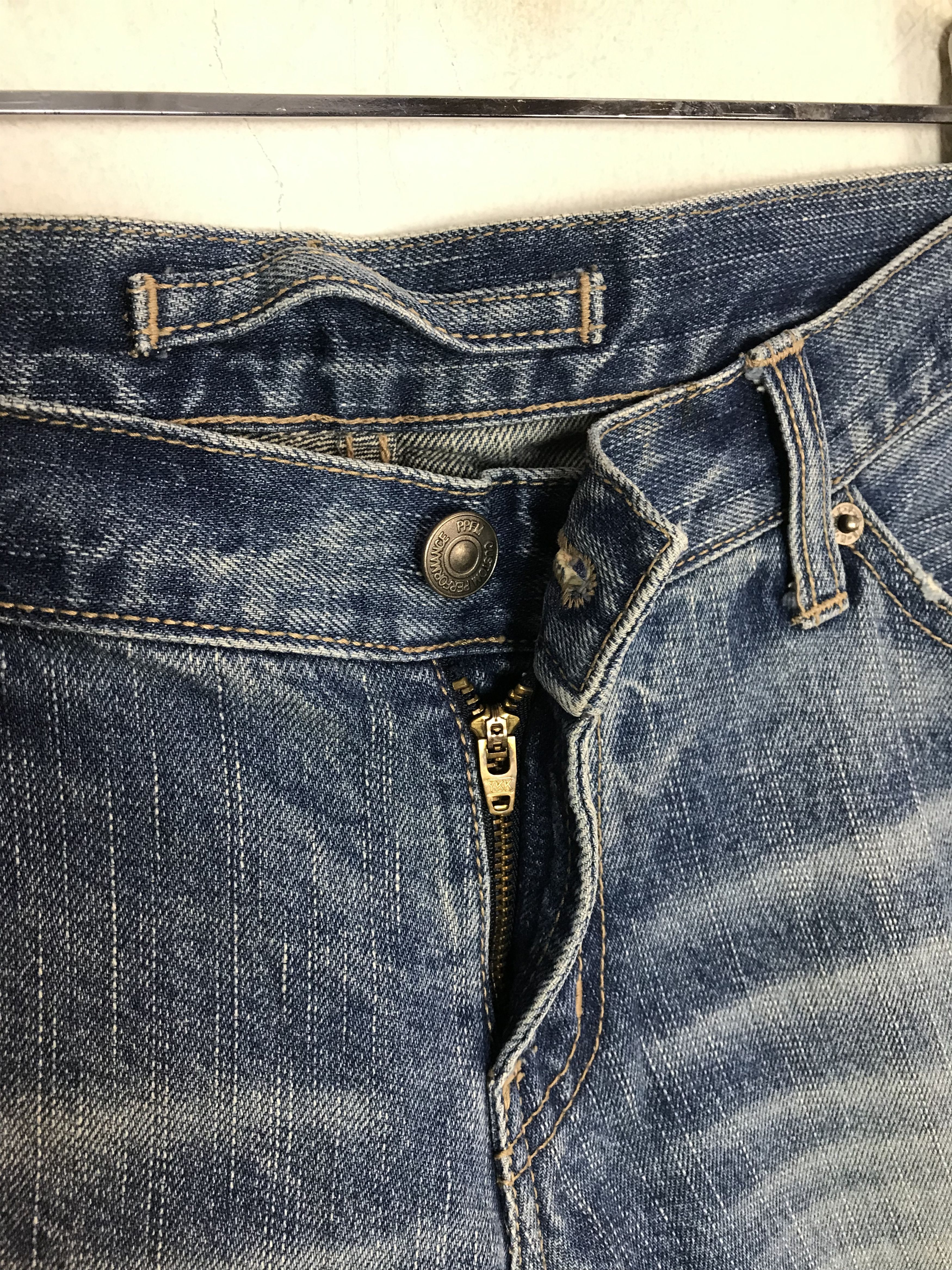 PPFM Hype PPFM Light Faded Indigo Denim Jeans Straight Cut Size US 34 / EU 50 - 6 Thumbnail