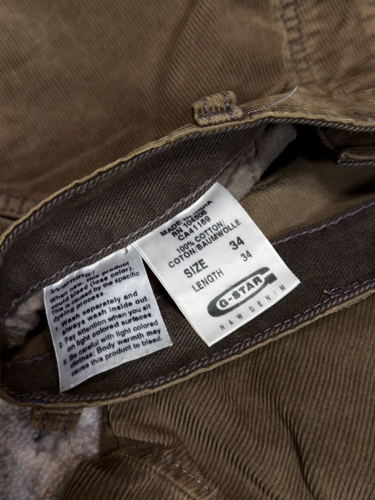 G-Star Sick Vintage G Star Elwood Corduroy Pants LGB Balenciaga Y3 Size US 34 / EU 50 - 20 Thumbnail