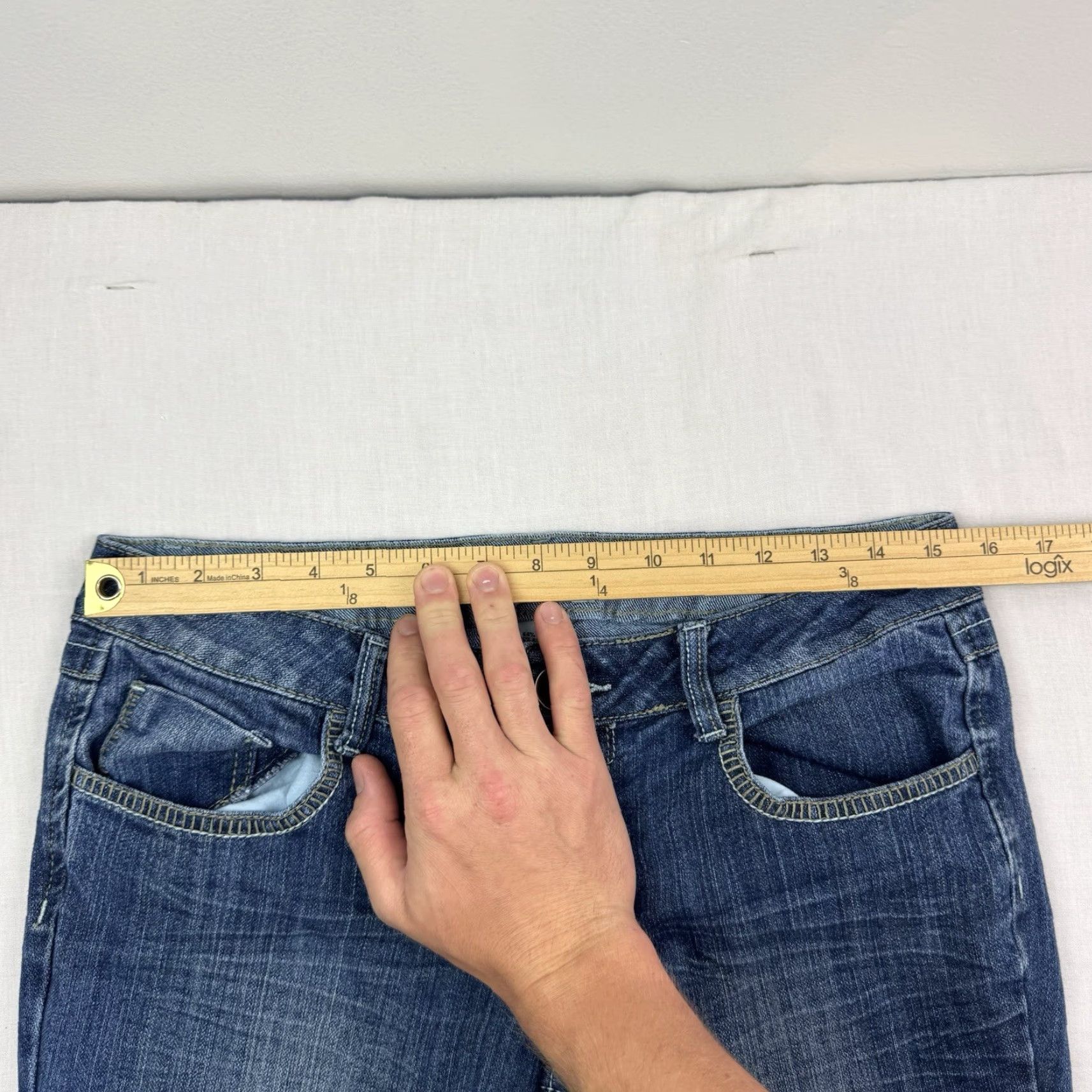 Vintage VINTAGE SO Jeans Bootcut Women’s 11 Mid Waist Hippie Hipster 2000s Blue Size 32" / US 10 / IT 46 - 6 Thumbnail