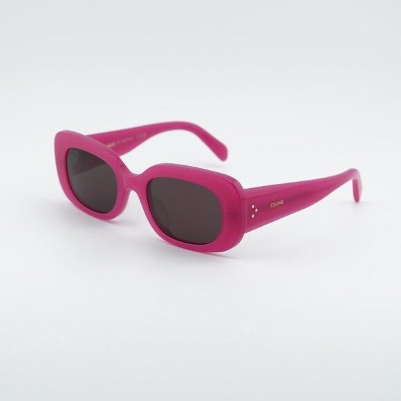 Celine Celine CL40287U 72E Sunglasses Pink Rectangle Frame Size ONE SIZE - 1 Thumbnail