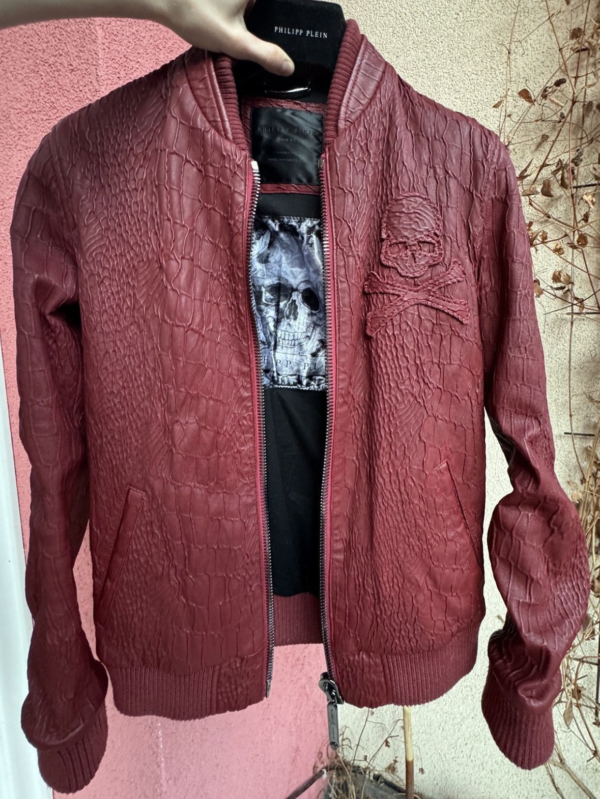 Philipp Plein 🔥 PHILIPP PLEIN Red Leather Jacket (Size L) Size US L / EU 52-54 / 3 - 3 Thumbnail