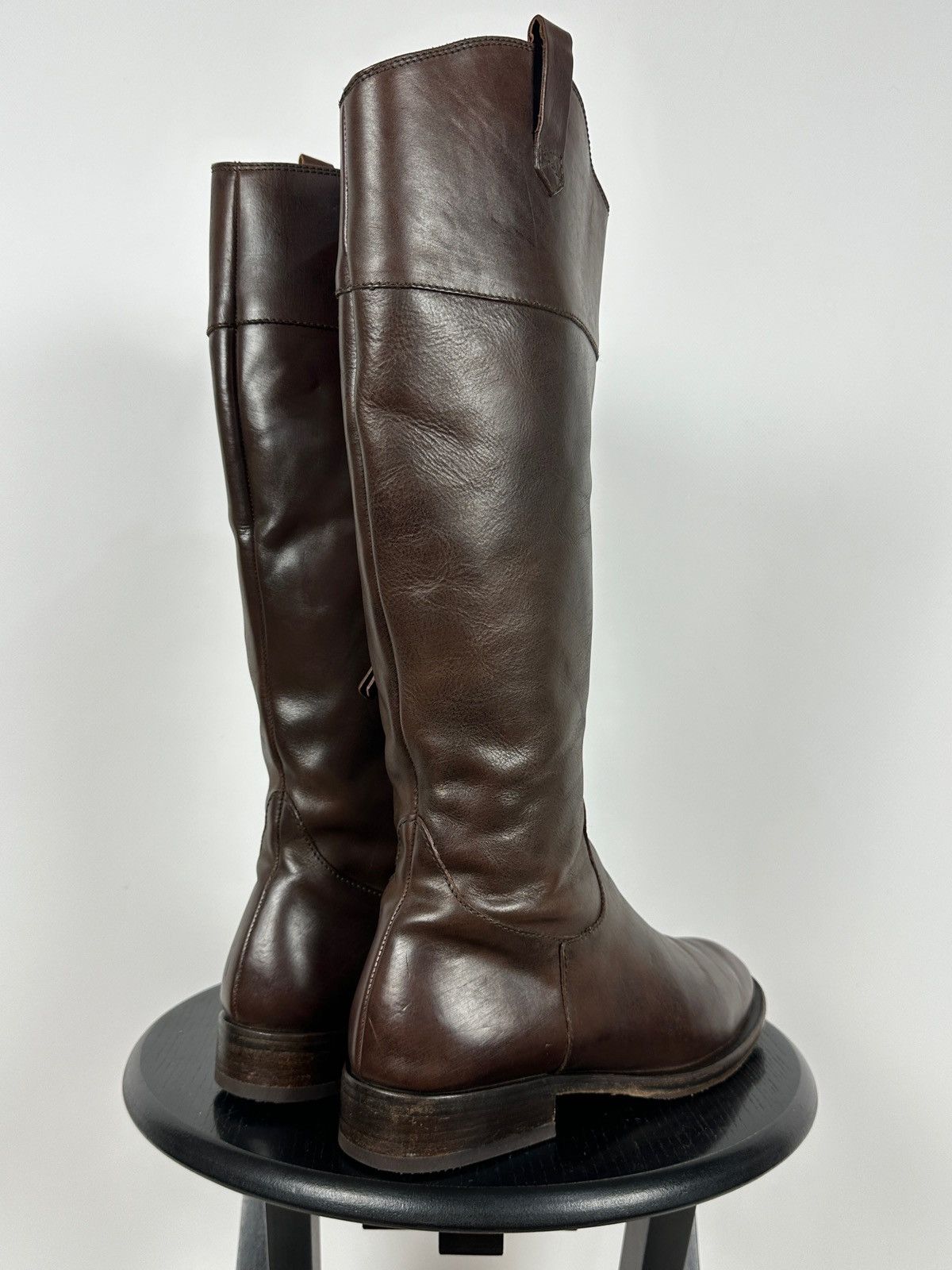 Brunello Cucinelli Brunello Cucinelli Brown Leather Riding Boots Size US 10 / IT 40 - 4 Thumbnail