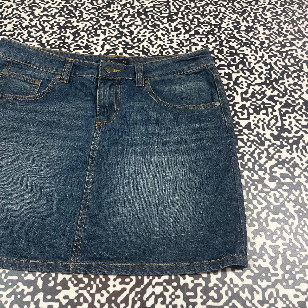 Vintage Vintage Y2K Denim Mini Skirt Retro Casual 90s Style Size 29" - 7 Thumbnail