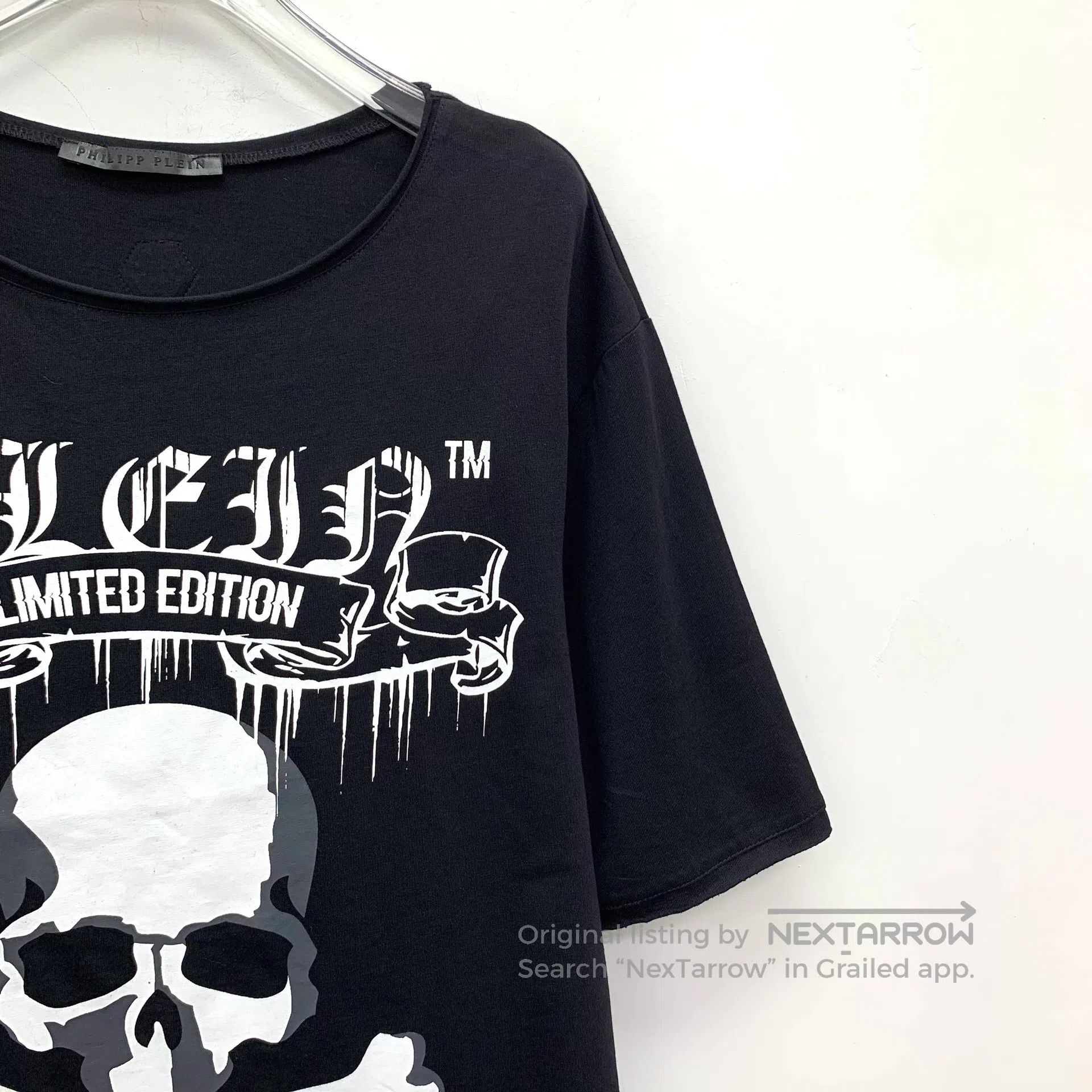 Philipp Plein Philipp Plein Black logo letter skull print cotton crew ne Size US XL / EU 56 / 4 - 3 Thumbnail