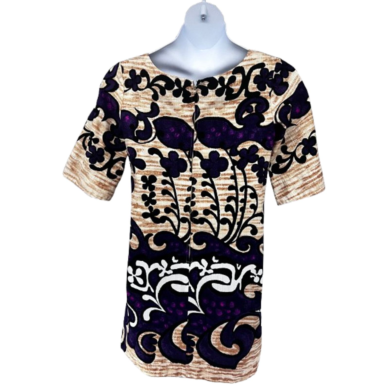 Vintage Vintage Floral Hawaiian Muumuu Midi Barkcloth Dress Medium Size M / US 6-8 / IT 42-44 - 2 Thumbnail