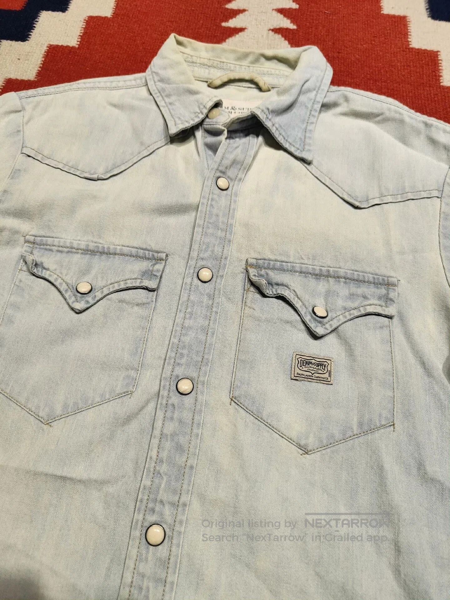 RRL Ralph Lauren Ralph Lauren Cowboy Denim Shirt. Size US XS / EU 42 / 0 - 8 Thumbnail