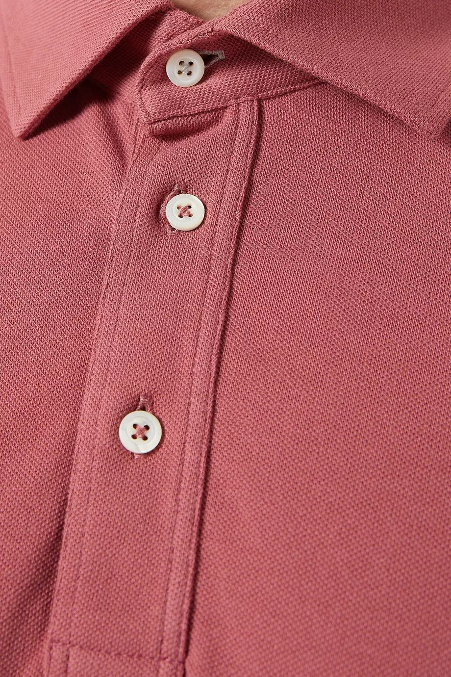 Brunello Cucinelli o1y0526 Polo Shirt in Antique Rose/Gray Size US S / EU 44-46 / 1 - 3 Thumbnail