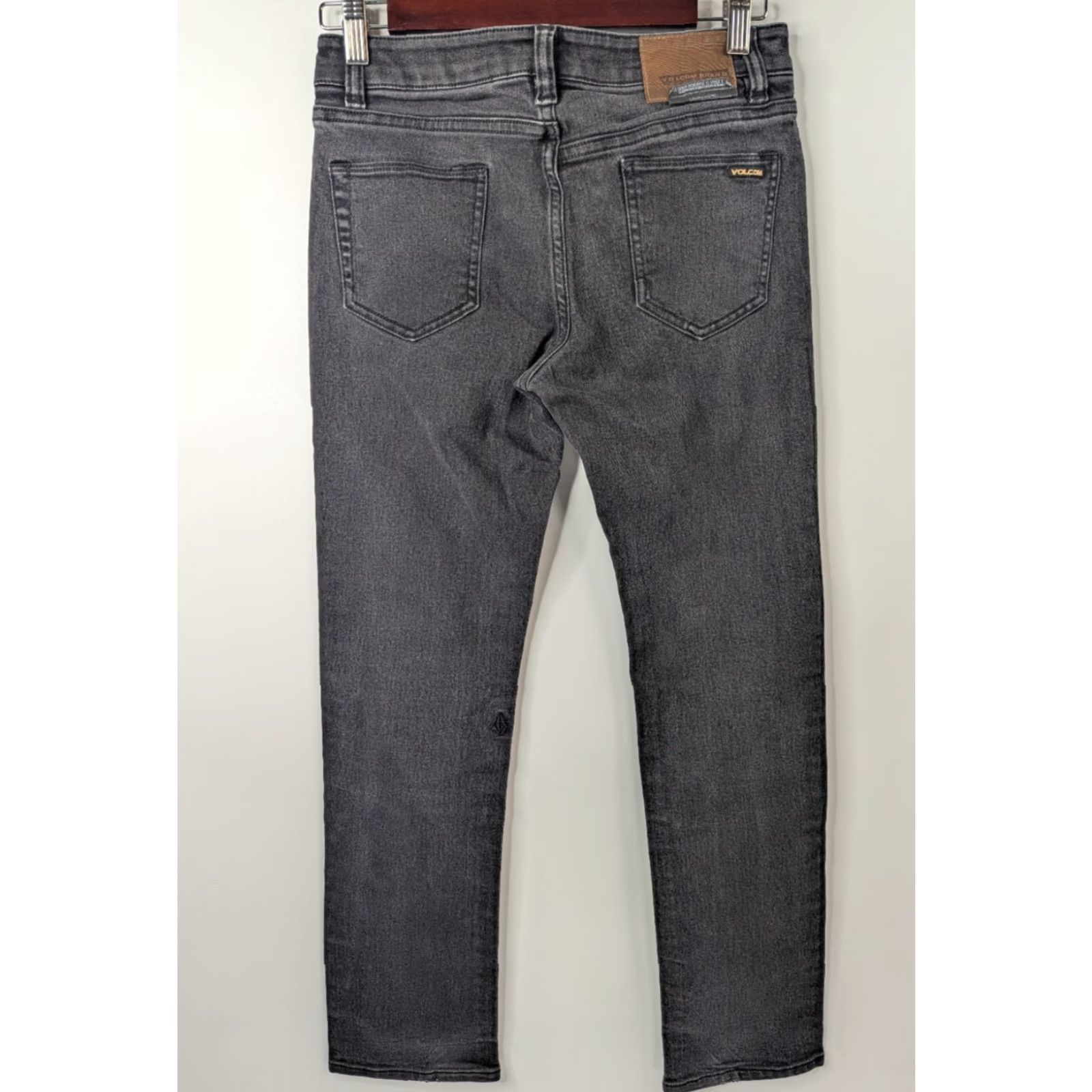 Volcom Volcom Vorta Slim Straight Jeans Womens Size 27 Stretch Black Denim Skater Size 27" / US 4 / IT 40 - 4 Thumbnail