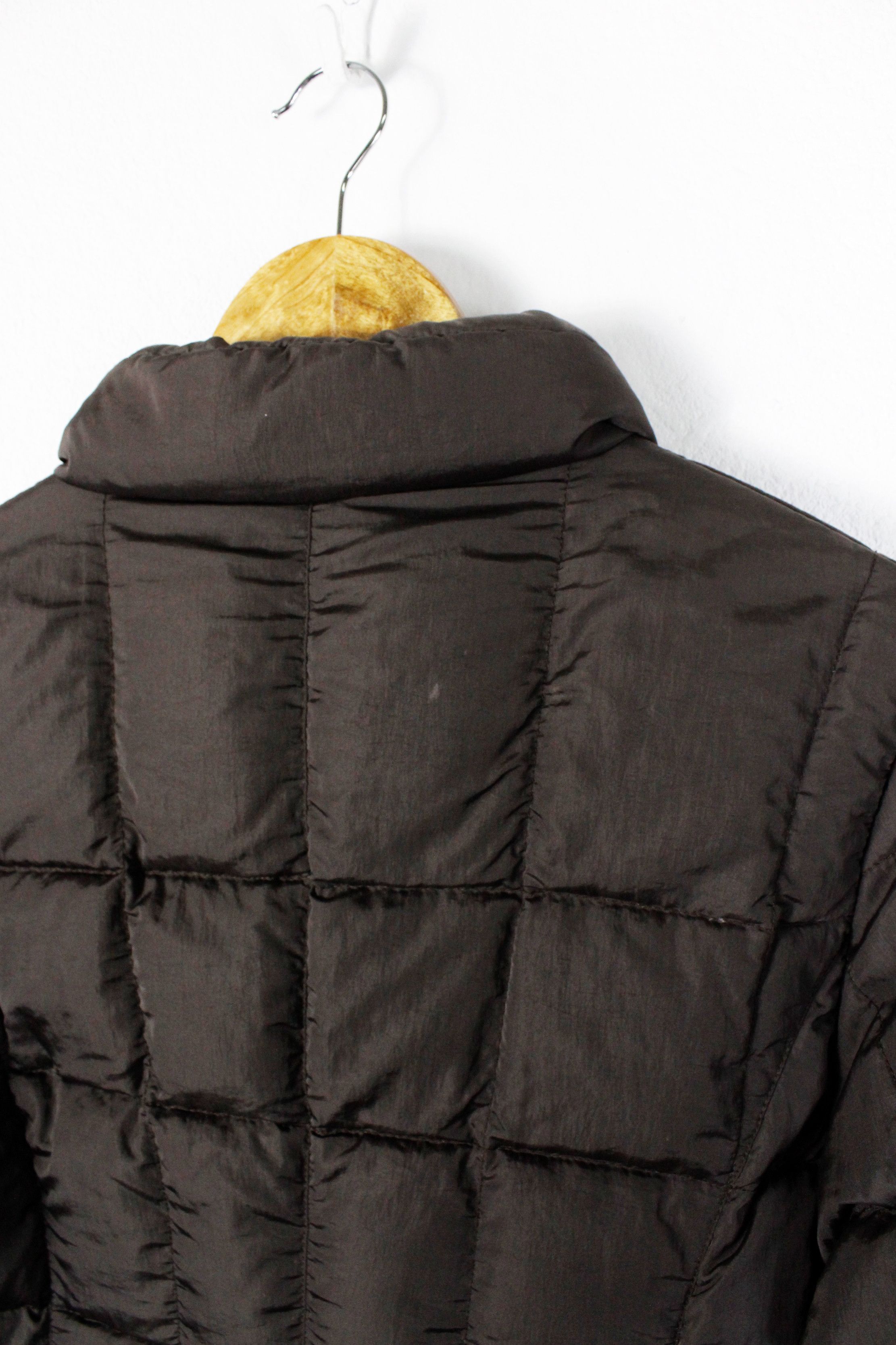 Moncler × Vintage Moncler Vintage Womens Quilted Brown Zip Coat Jacket 90s Size M / US 6-8 / IT 42-44 - 10 Thumbnail