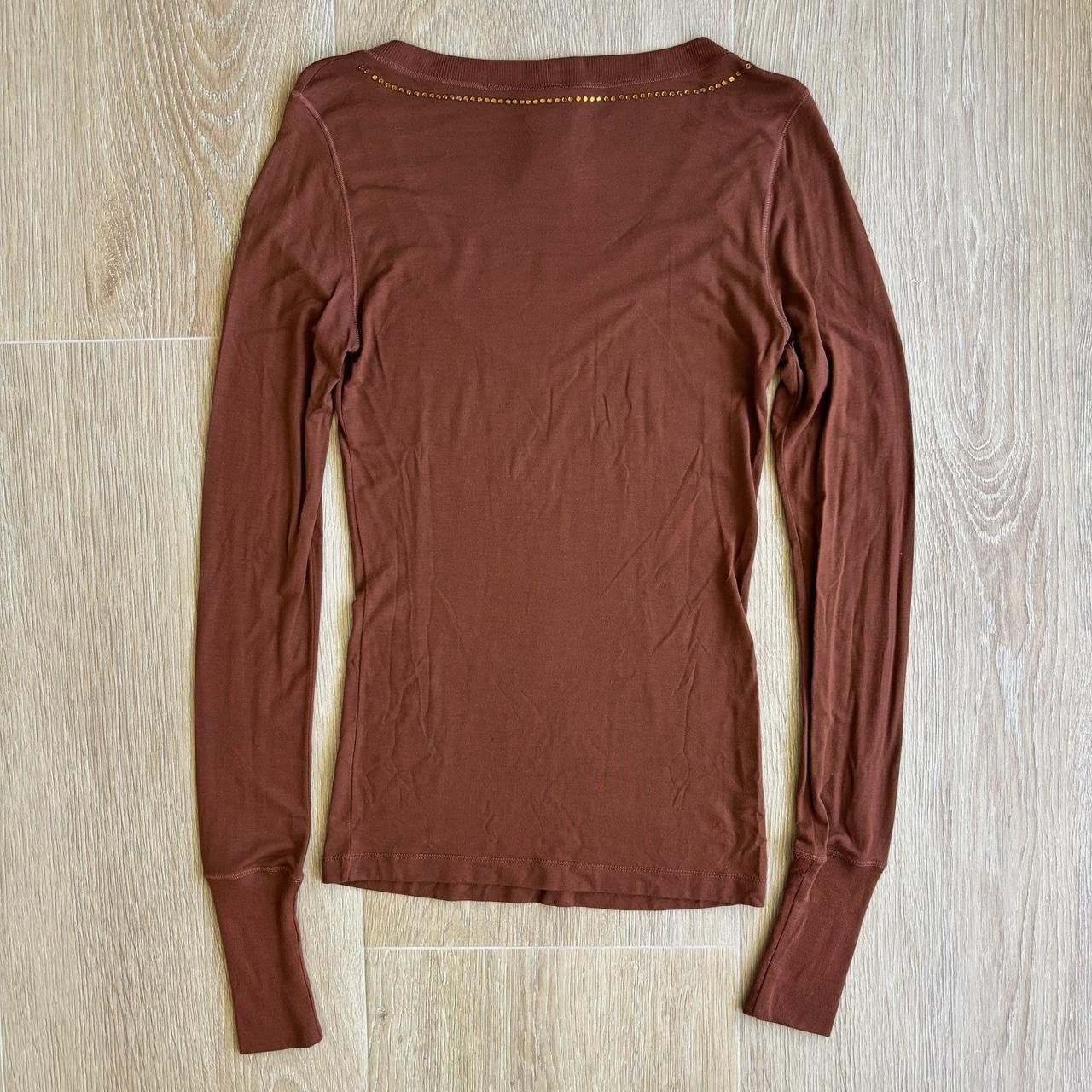 Dolce & Gabbana Dolce & Gabbana Rhinestone Long Sleeve y2k Rayon Top Size S / US 4 / IT 40 - 3 Thumbnail