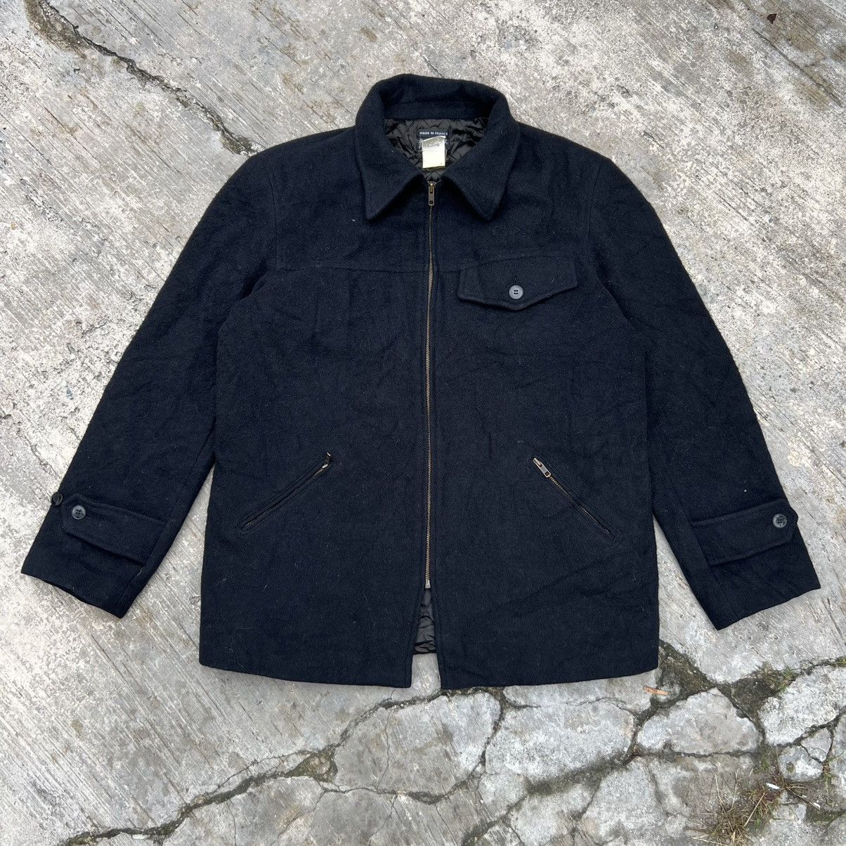 agnes b. “AGNES B.” ZIP UP BLACK WOOL JACKET Size US XL / EU 56 / 4 - 1 Thumbnail