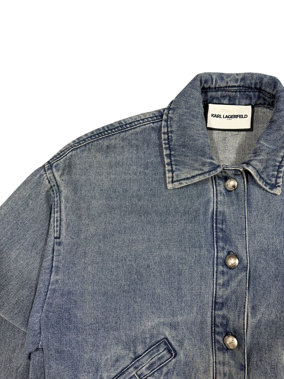 Karl Lagerfeld Authentic💥Karl Lagerfeld Paris Denim Jacket Wash Size S / US 4 / IT 40 - 7 Thumbnail