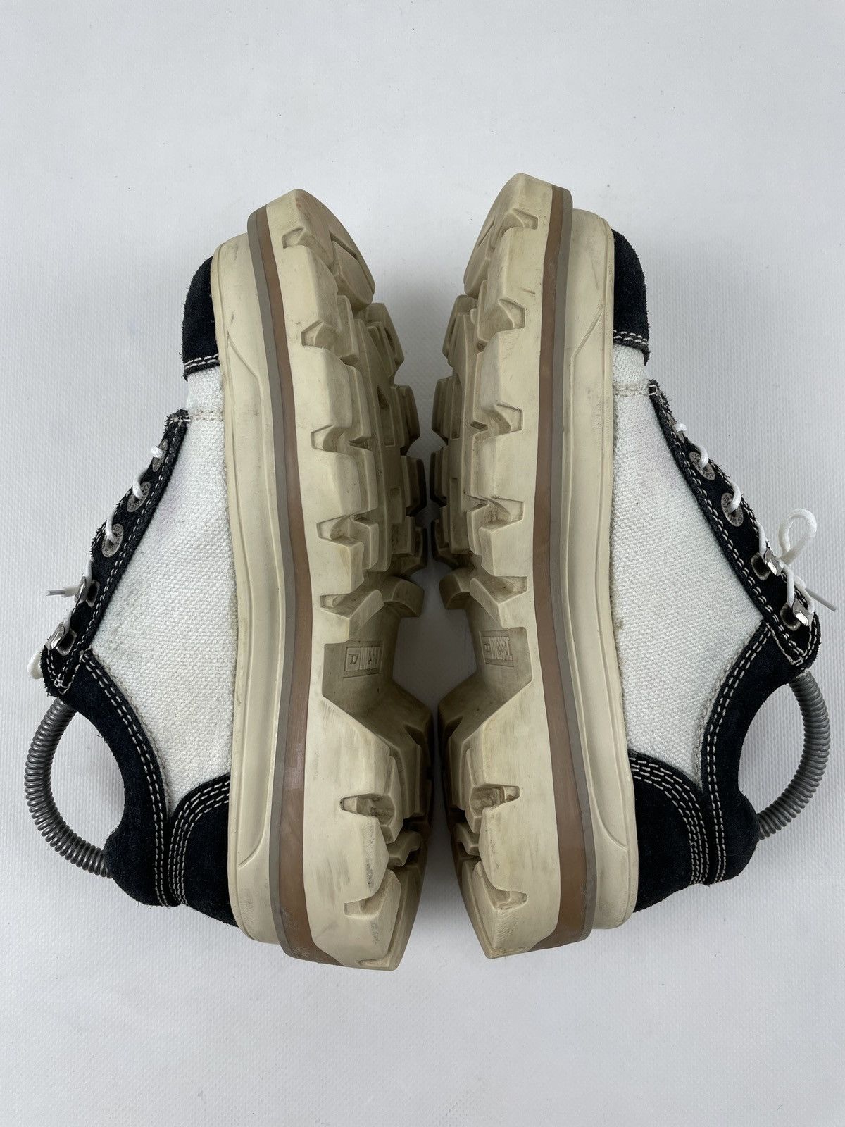 Diesel × Diesel Black Gold × Vintage 90's Platforms Chunky High Sole Low-Top Laces Heavy Boots Size US 8 / IT 38 - 8 Thumbnail