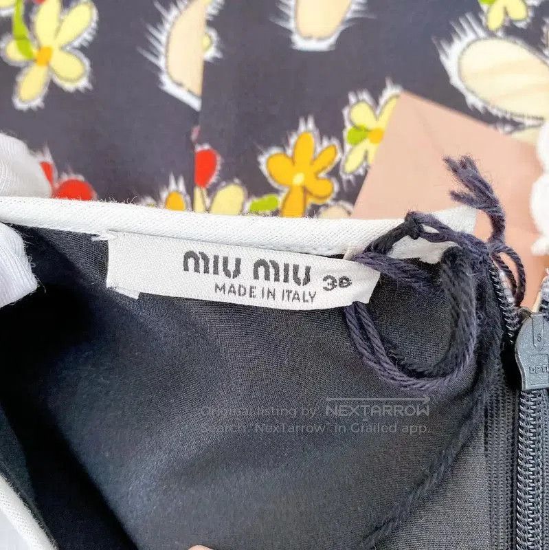 Miu Miu Miu Miu Floral Print Short-Sleeve Dress . Size S / US 4 / IT 40 - 5 Thumbnail