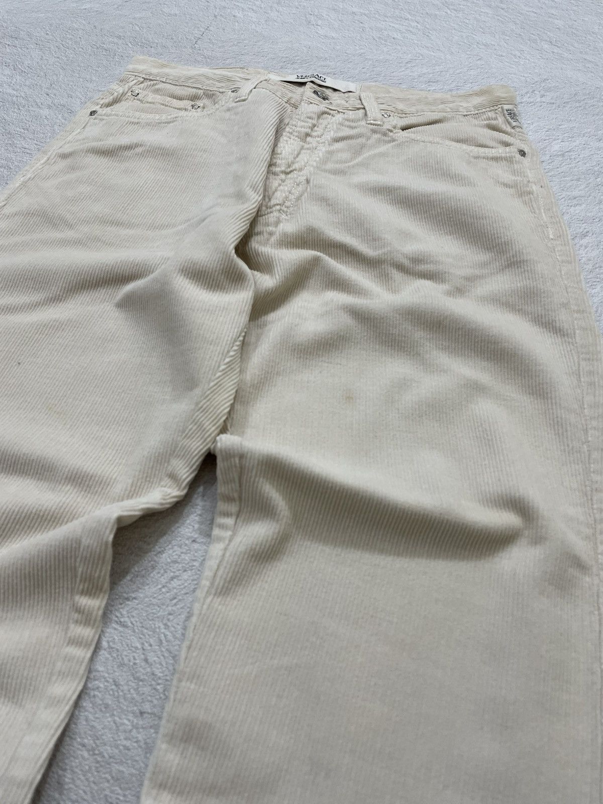 Versace Versace Vintage Cream Corduroy Pants Y2K Size US 29 - 2 Thumbnail