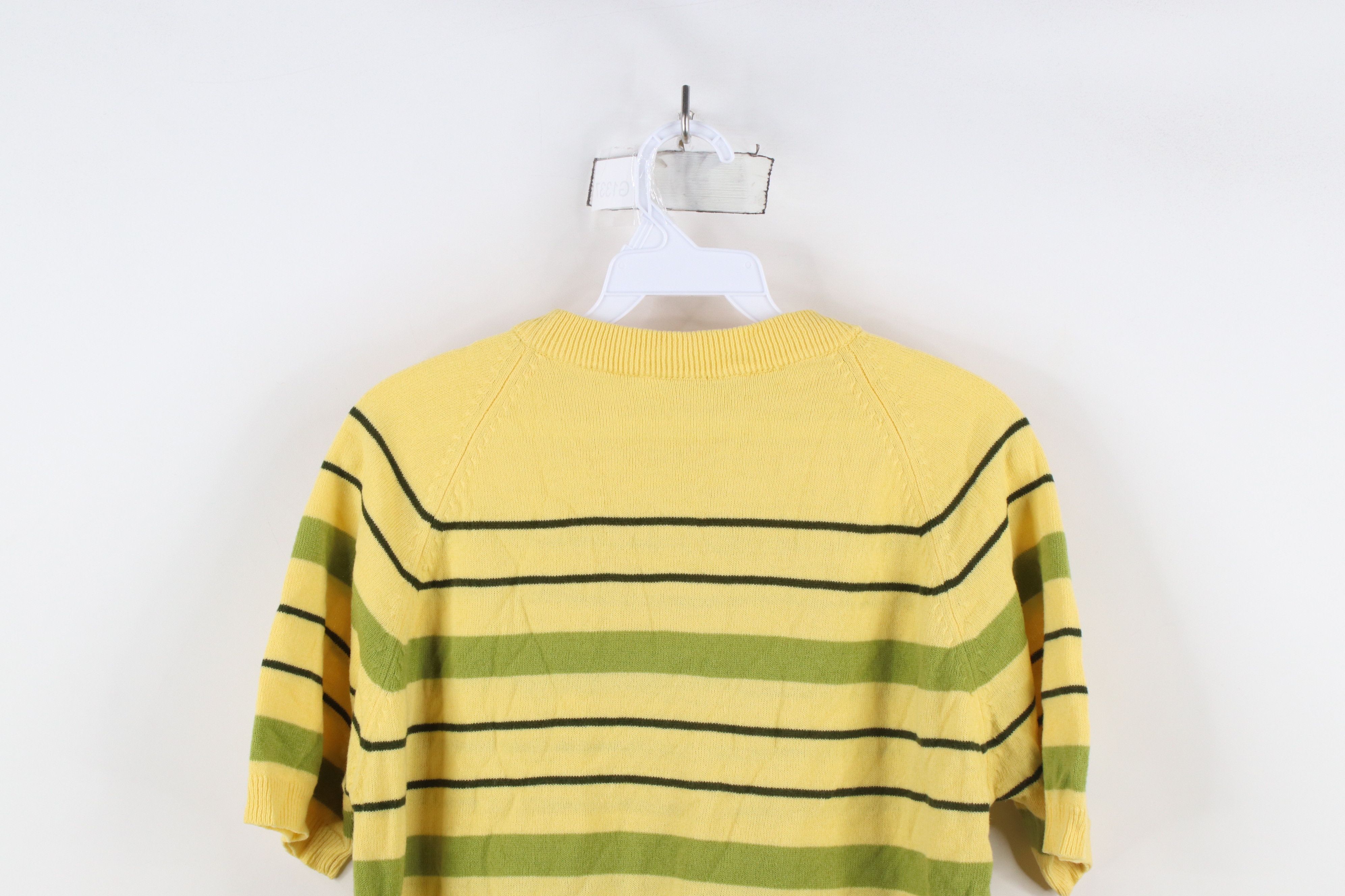 Vintage Vintage 60s 70s Streetwear Block Short Sleeve Knit Sweater Size M / US 6-8 / IT 42-44 - 10 Thumbnail