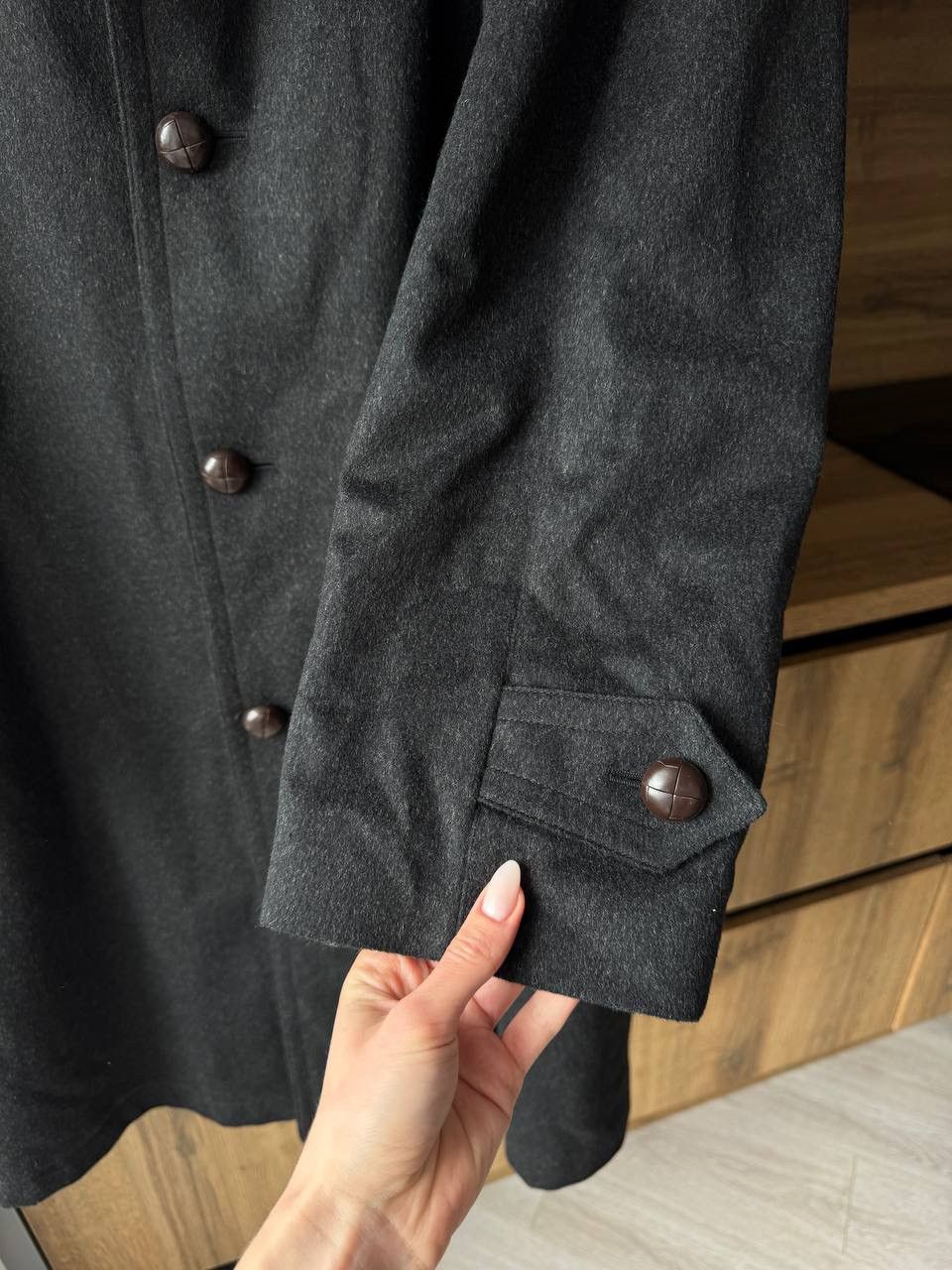 Schneiders Schneiders Salzburg Manufactum Black/Gray Wool Long Overcoat Size US L / EU 52-54 / 3 - 6 Thumbnail