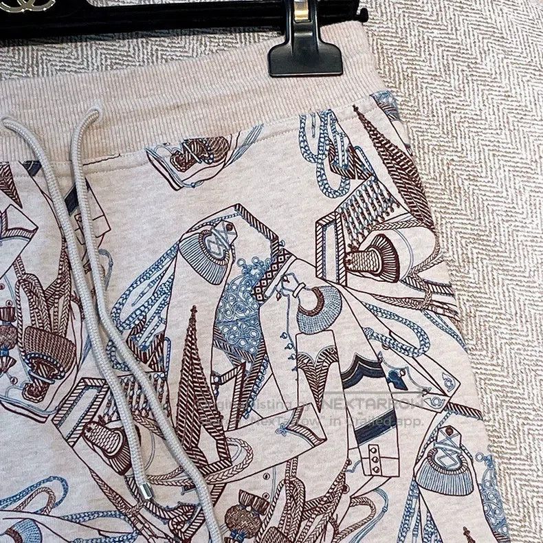 Hermes Hermes Printed velvet flared skirt Size 42" / US 20 - 3 Thumbnail