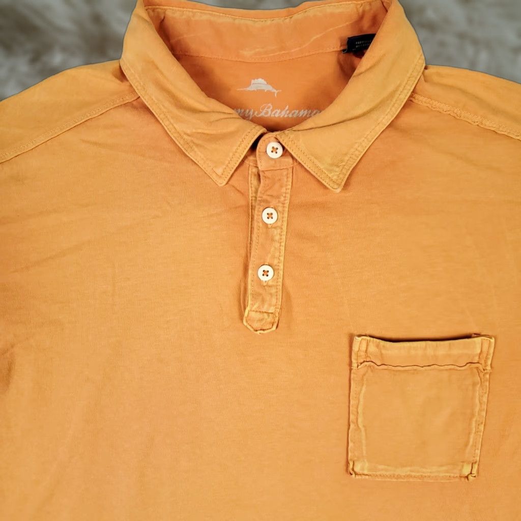 Tommy Bahama TOMMY BAHAMA Orange Polo Shirt Regular Fit Mens Short Sleeve Size L Golf Lacrosse Preppy Size US L / EU 52-54 / 3 - 1 Thumbnail