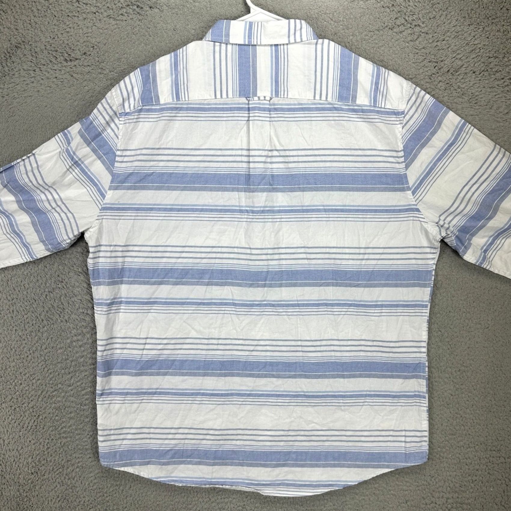 Aeropostale Aeropostale Mens Button-Down Shirt 2XL Blue Stripe Long Sleeve Pocket Cotton NEW Size US XXL / EU 58 / 5 - 3 Thumbnail
