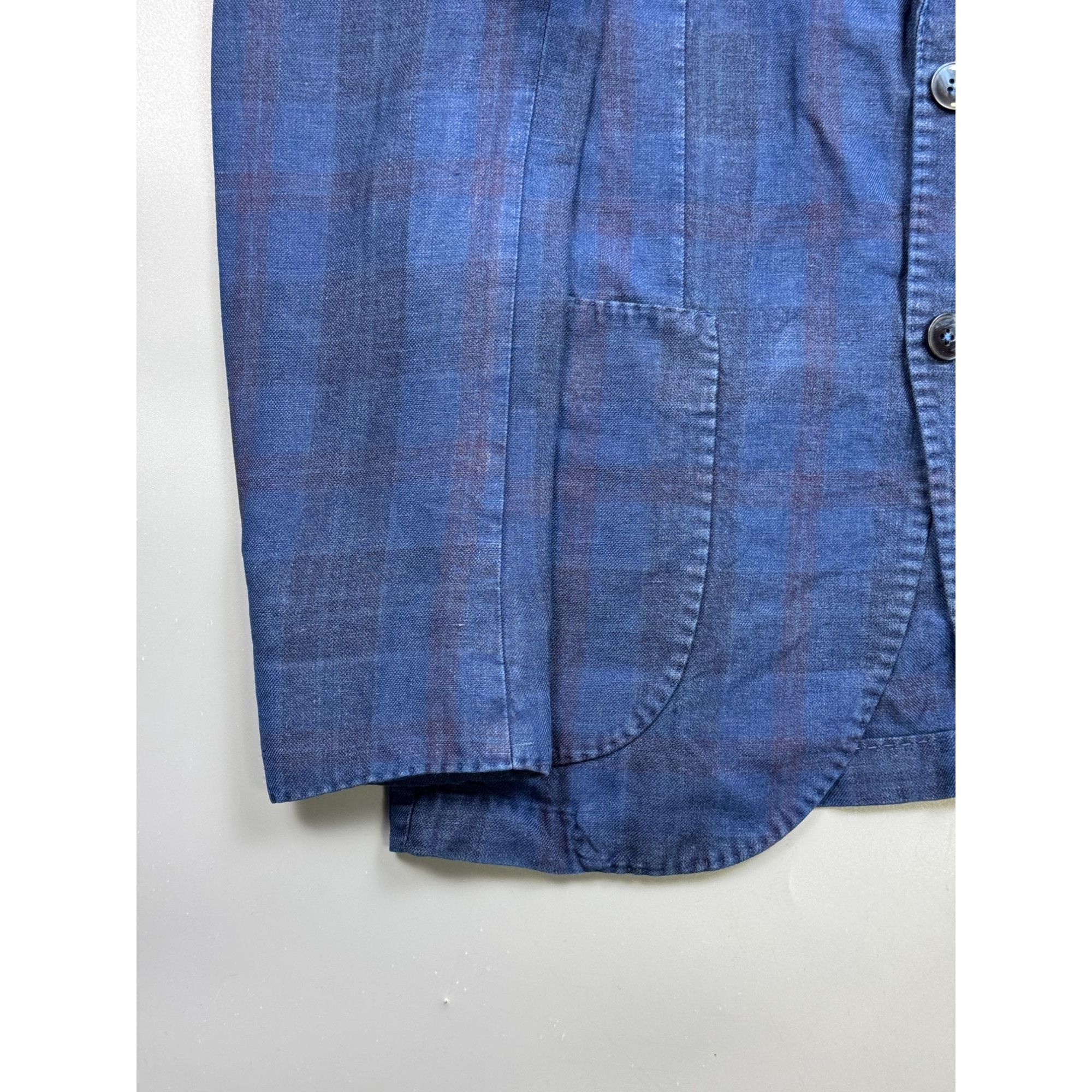 L.B.M. 1911 L.B.M. 1911 Linen Cotton Summer Two Button Blazer (Y1262) Size 38R - 2 Thumbnail