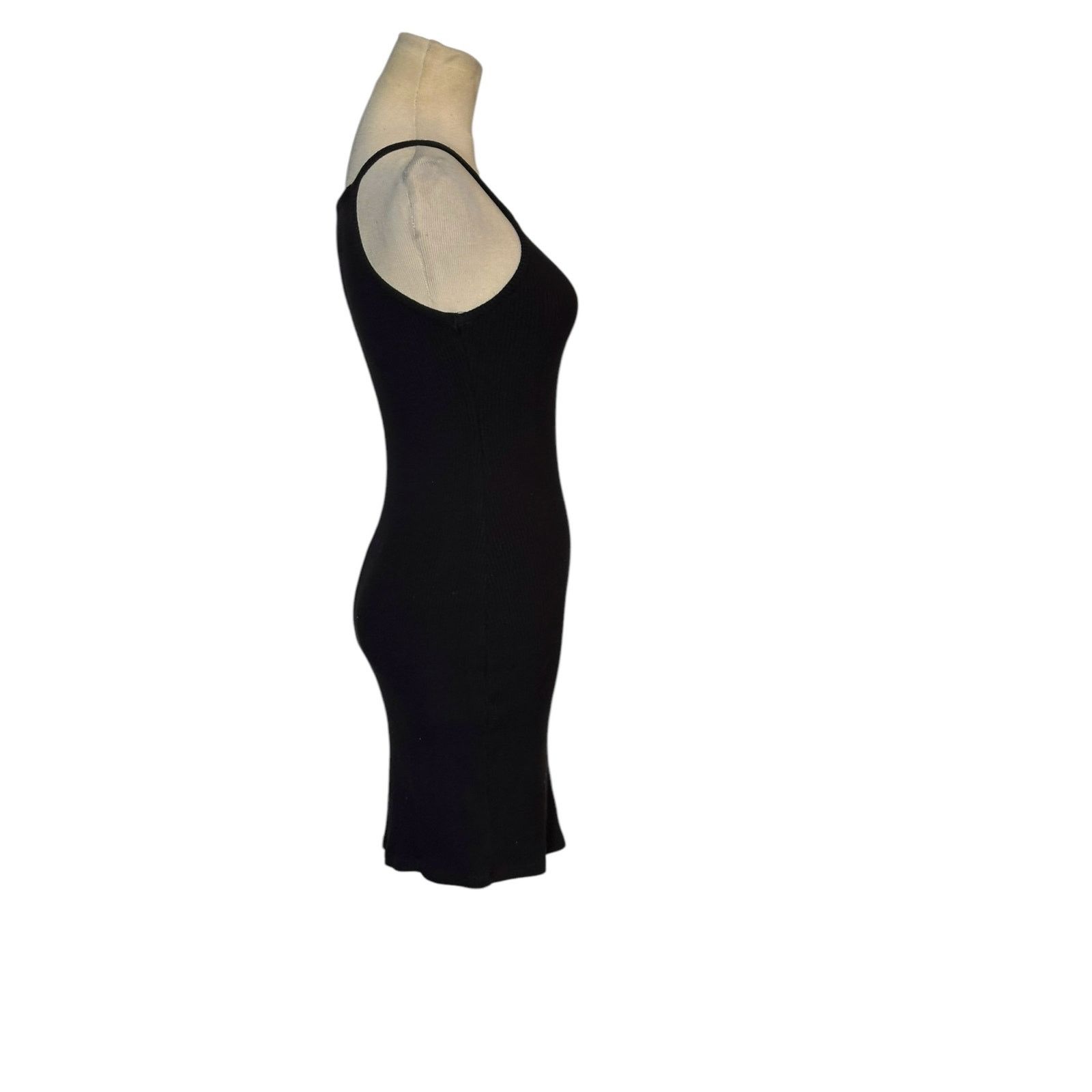 Bershka Bershka black ribbed tank mini dress size XS Size XS / US 0-2 / IT 36-38 - 6 Thumbnail