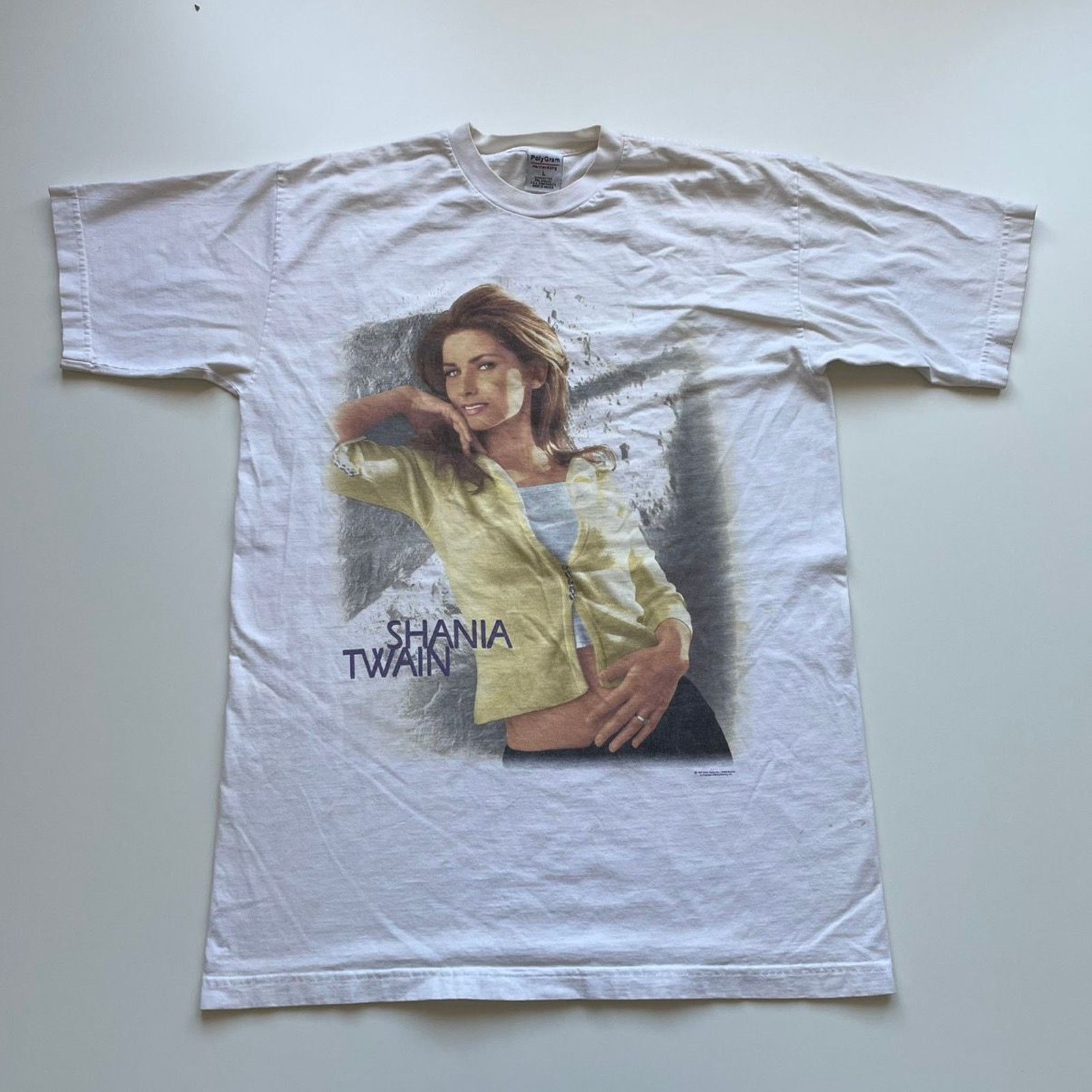 Vintage 90s 1998 Shania Twain Tour T Shirt Large Art Rare