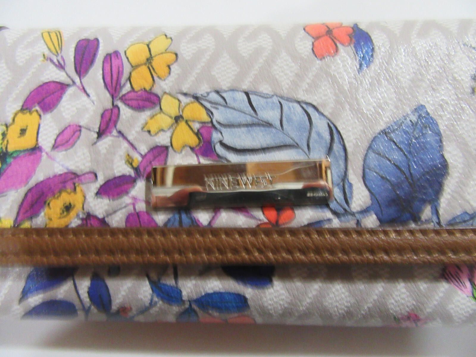 Nine West Nine West It Girl Trifold Checkbook Wallet Floral Multicolor Size ONE SIZE - 2 Thumbnail