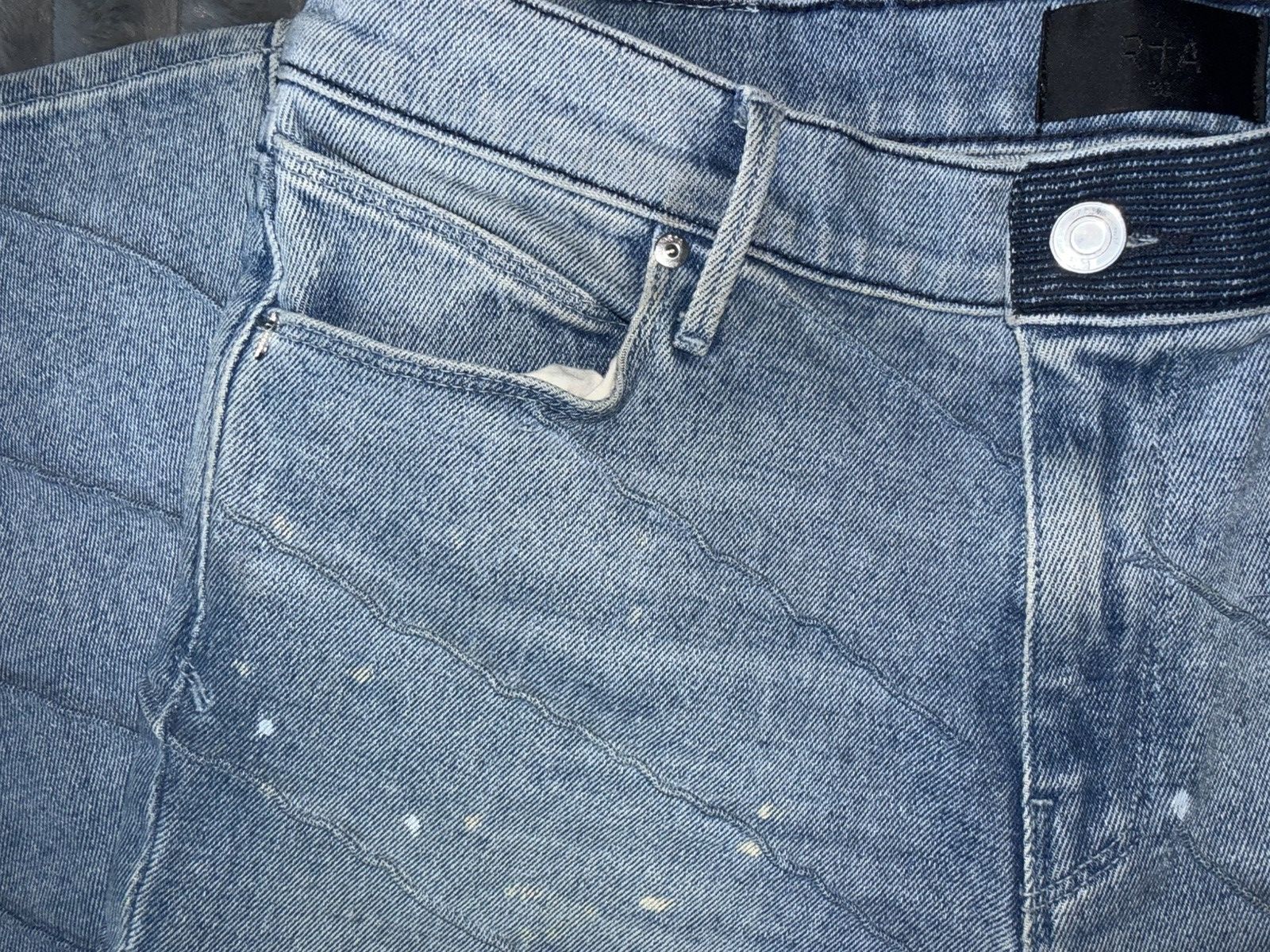 Rta RTA Denis Jeans (Diagonal Blue Spill) Size US 30 / EU 46 - 5 Thumbnail