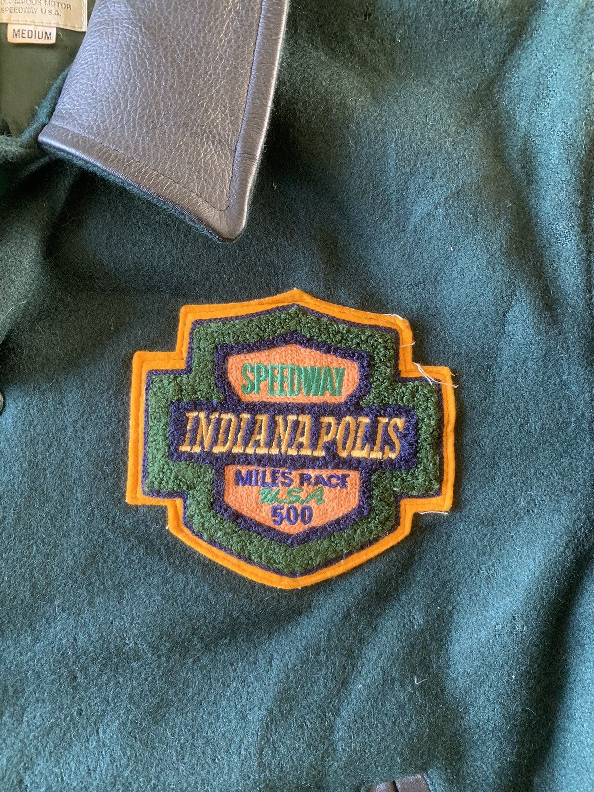 Japanese Brand Indianapolis Motor Speedway varisty jacket rare back design Size US L / EU 52-54 / 3 - 2 Thumbnail