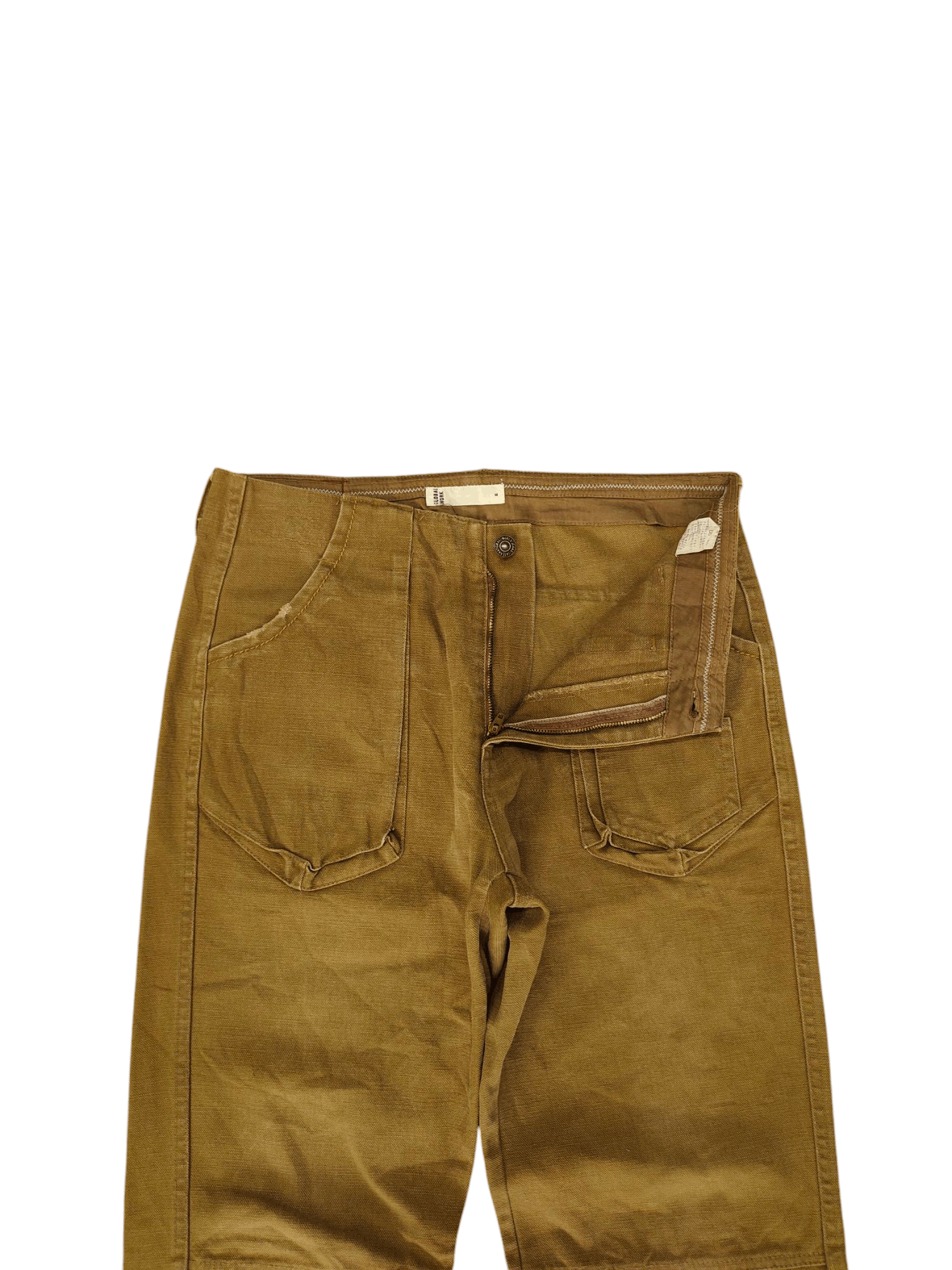 Comme des Garcons × Undercover Global Work Japan Duck Cotton Distress Faded Denim Pants Size US 30 / EU 46 - 8 Thumbnail