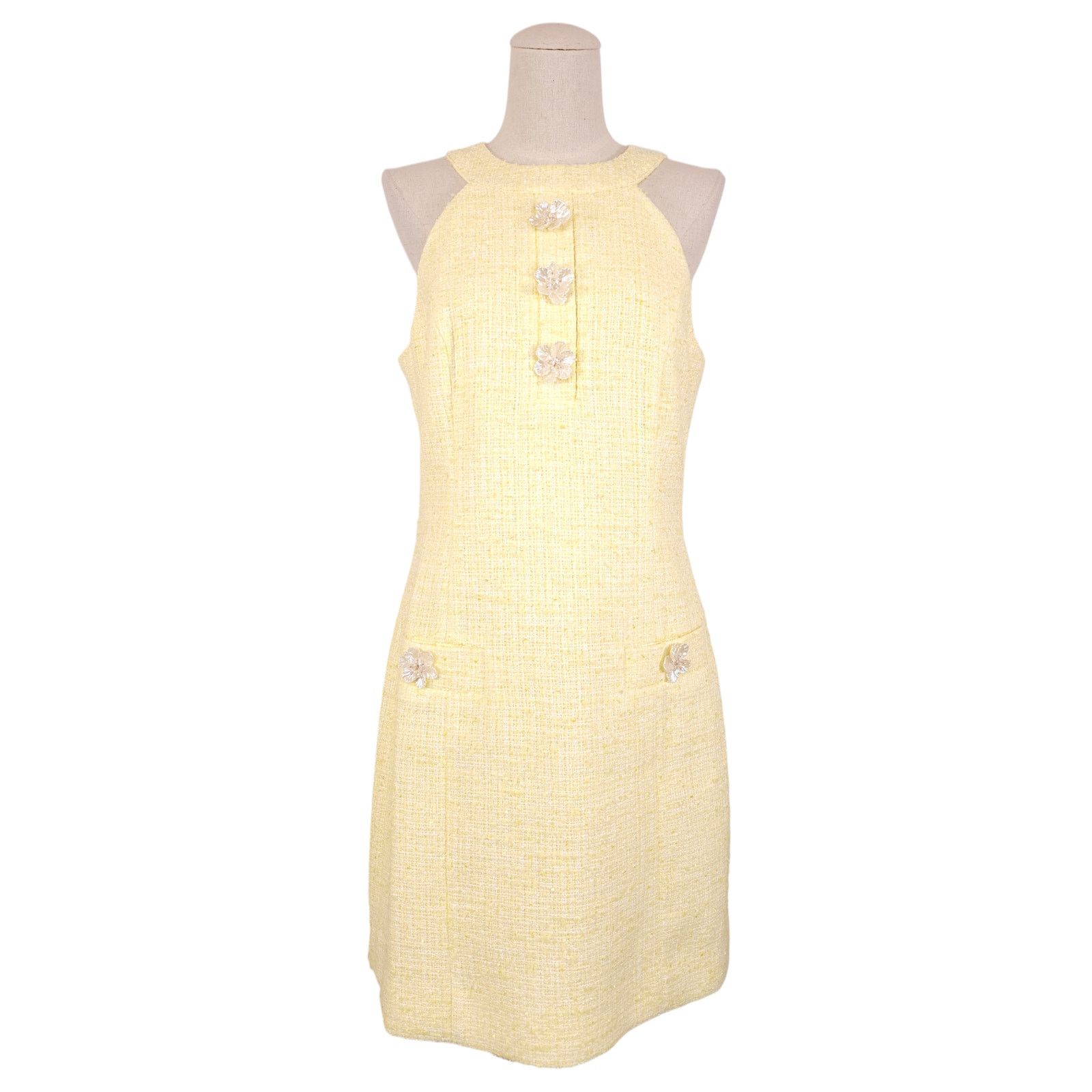 Lilly Pulitzer NWT Lilly Pulitzer Margarete Boucle Skirted Romper Yellow 6 Size M / US 6-8 / IT 42-44 - 1 Thumbnail