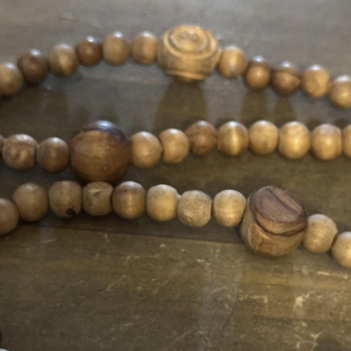 Vintage Vintage carved wooden bead necklace Size ONE SIZE - 4 Thumbnail
