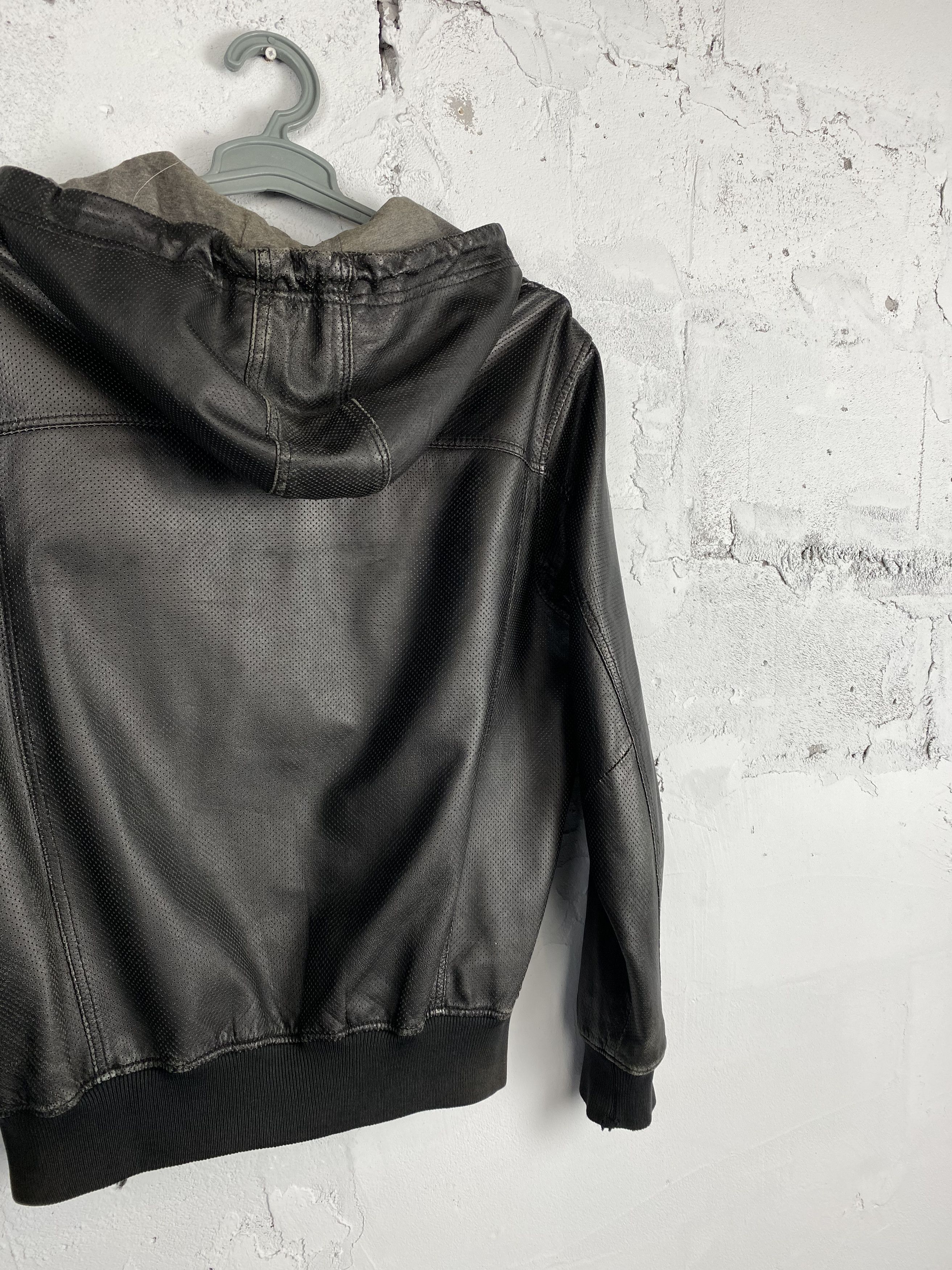 Ecko Unltd. Vintage Ecko Unltd Y2K Leather jacket rap hooded Size US S / EU 44-46 / 1 - 12 Thumbnail