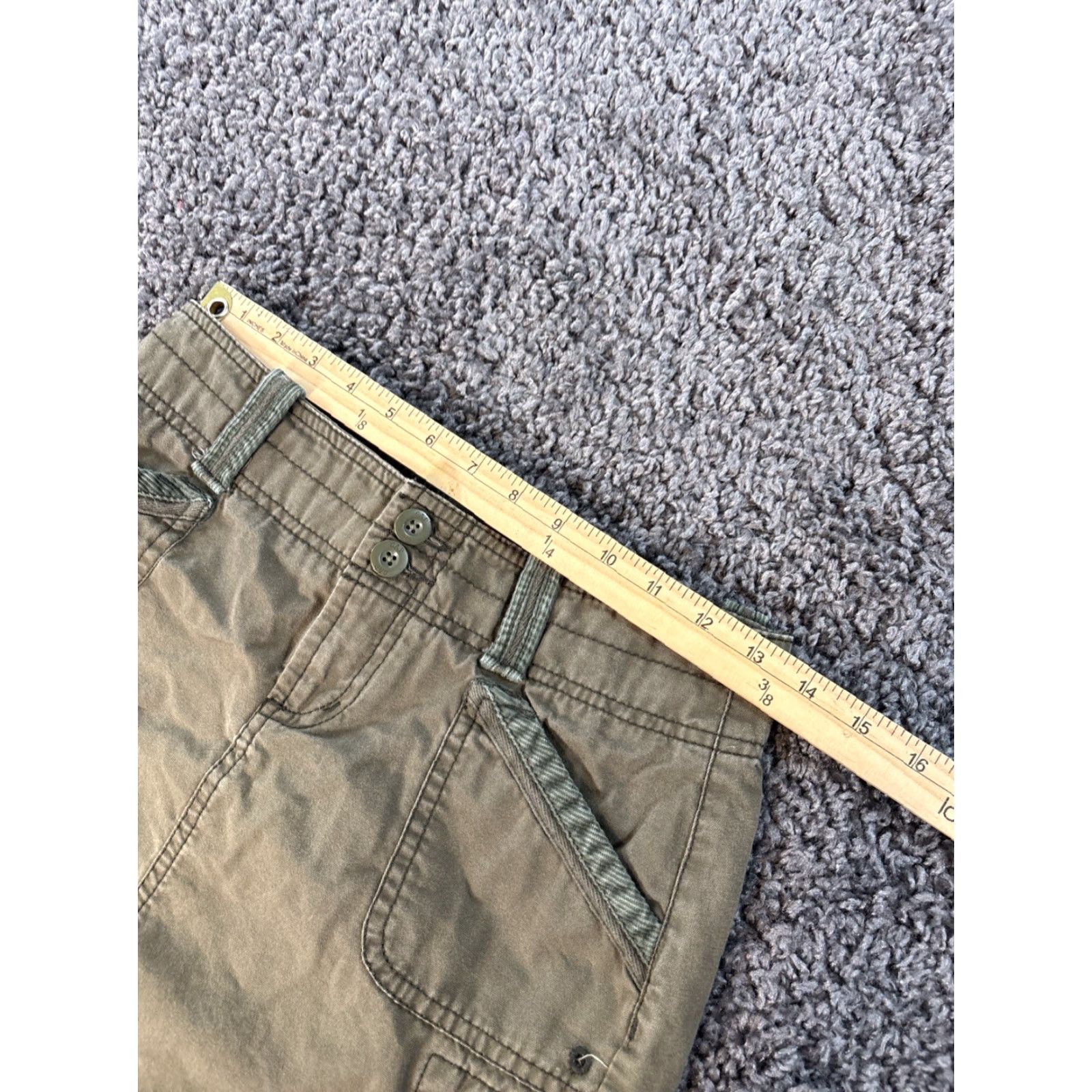 Gap VINTAGE Gap Skirt Cargo Army Green Canvas Cotton Women's 0 Short Y2K Size 25" / US 0 / IT 36 - 3 Thumbnail