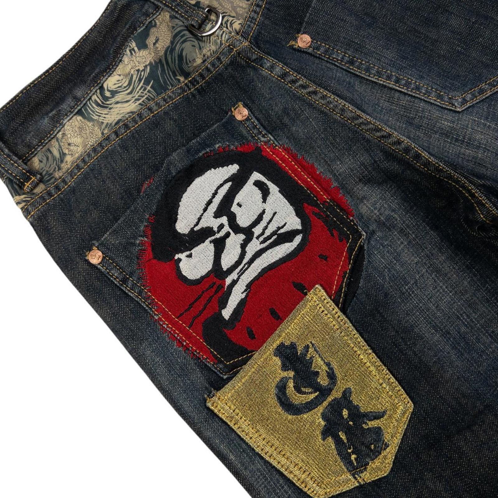Other Vintage Big Train Embroidered Patchwork Denim Jeans Size W30 Size US 30 / EU 46 - 6 Thumbnail