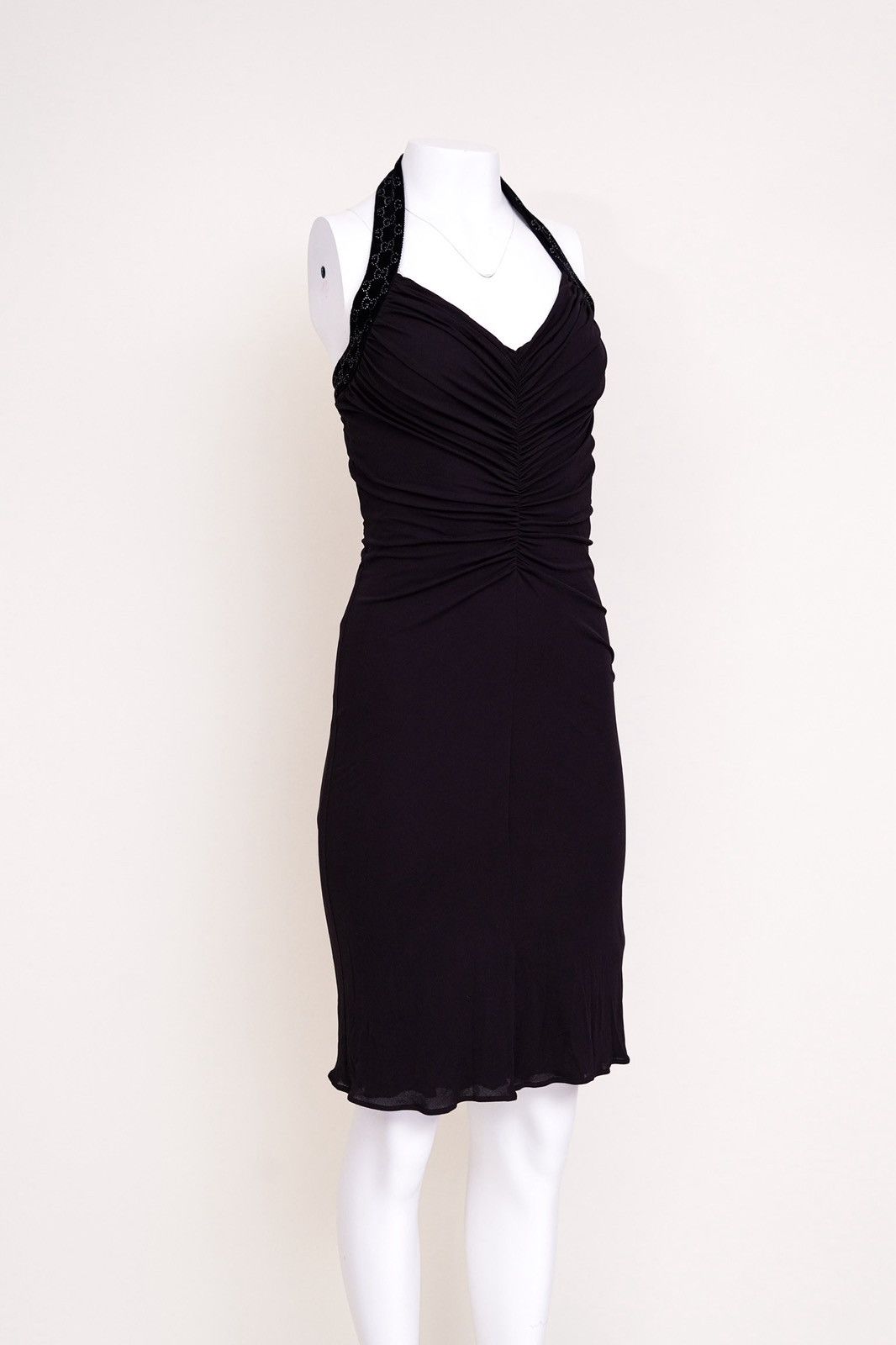 Gucci Gucci 2006 Embellished Halter Open Back Black Dress Size S / US 4 / IT 40 - 3 Thumbnail