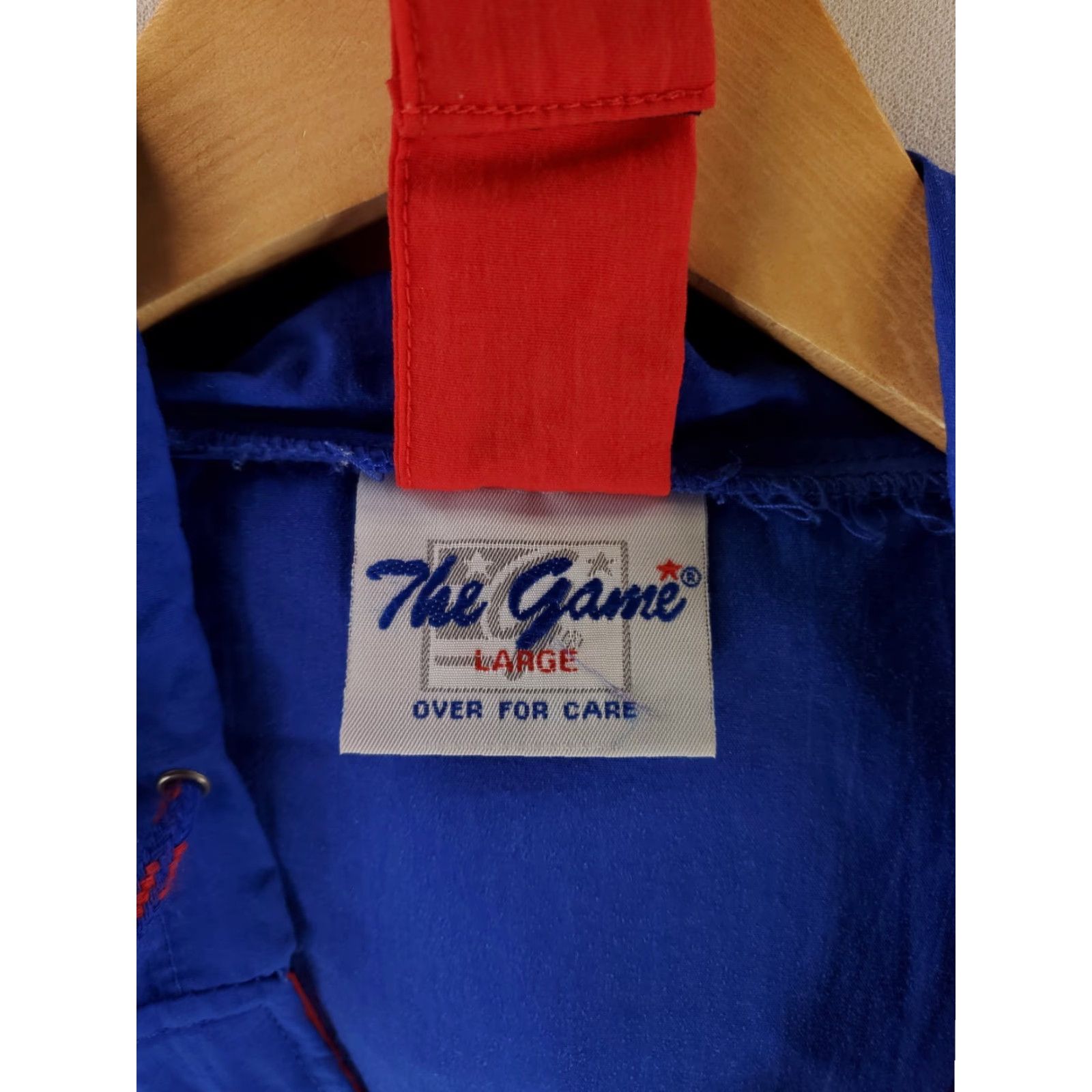 Vintage VINTAGE University of Kansas Jayhawks Jacket The Game VTG 90s Blue Hooded Mens L Size US L / EU 52-54 / 3 - 4 Thumbnail