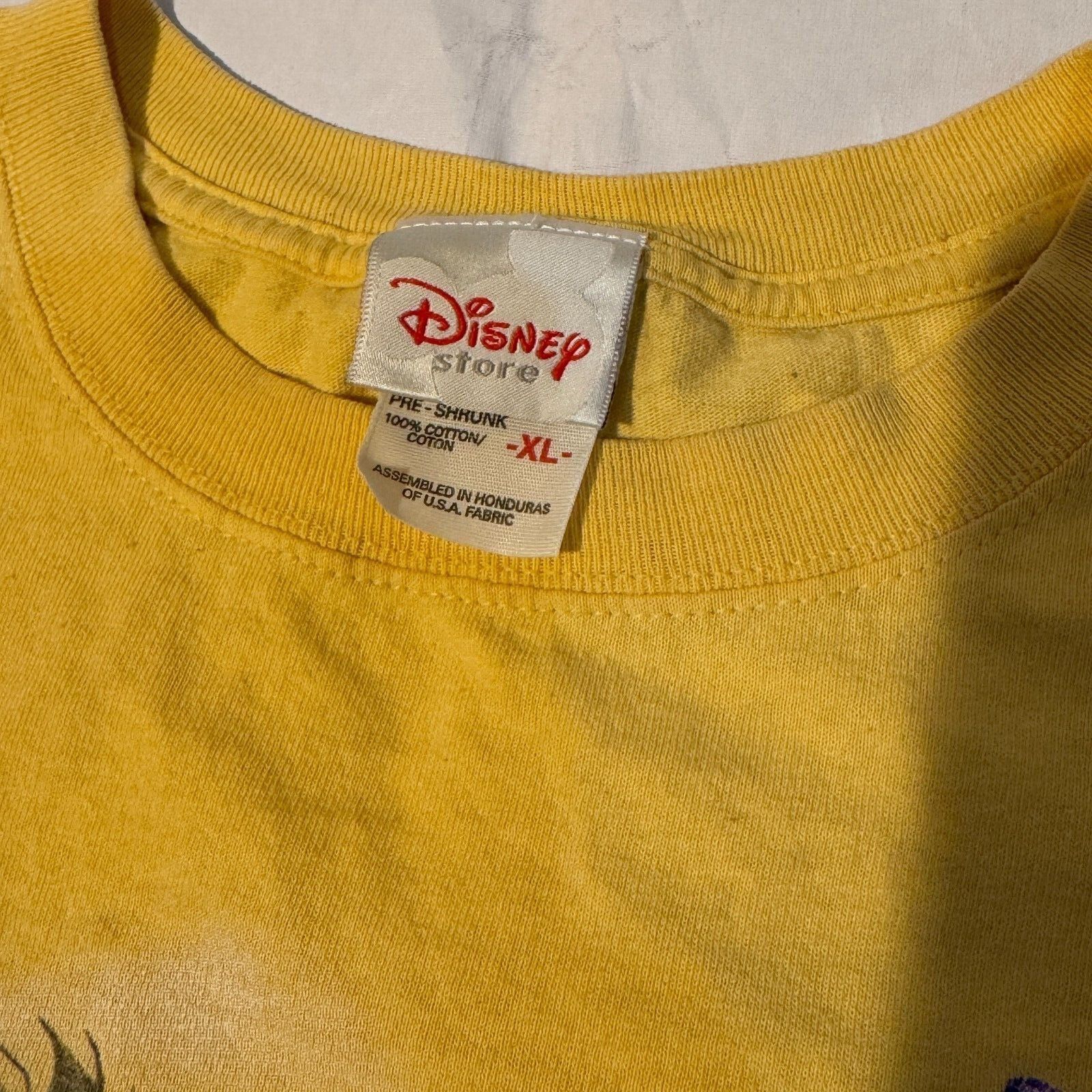 Disney Y2K Winnie The Pooh Eeyore Tshirt XL Butterflies Yellow Glit Size US XL / EU 56 / 4 - 5 Thumbnail