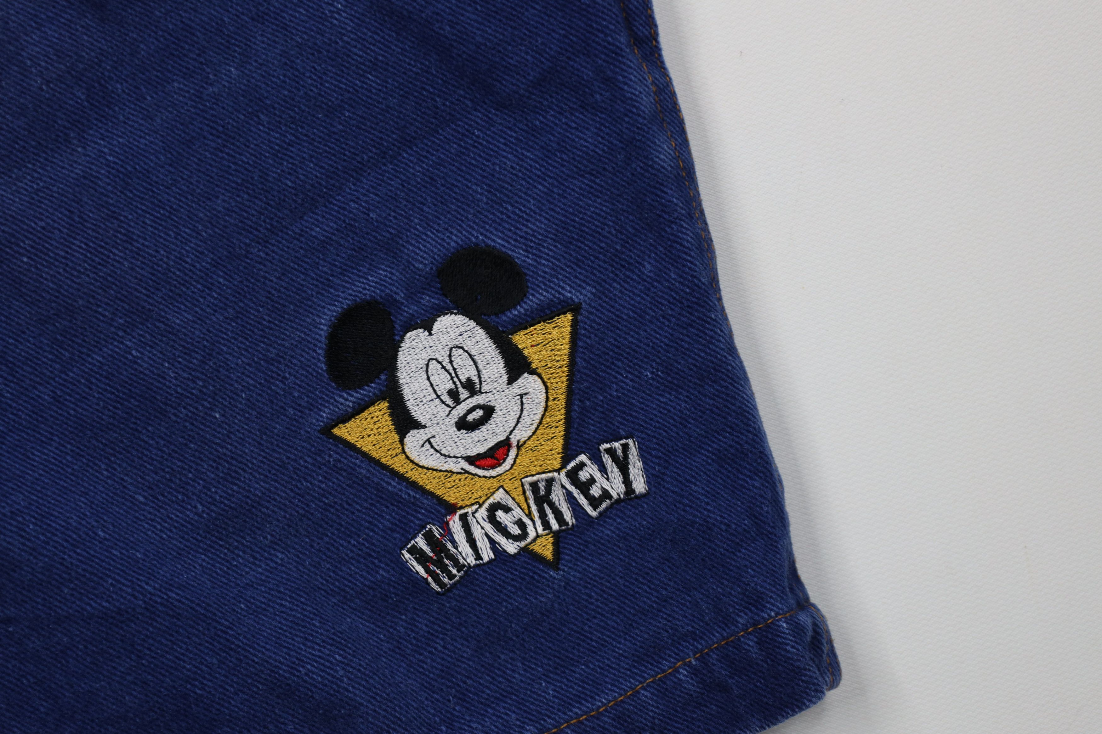 Disney Vintage 90s Disney Spell Out Mickey Mouse Denim Jean Shorts Size US 30 / EU 46 - 5 Thumbnail