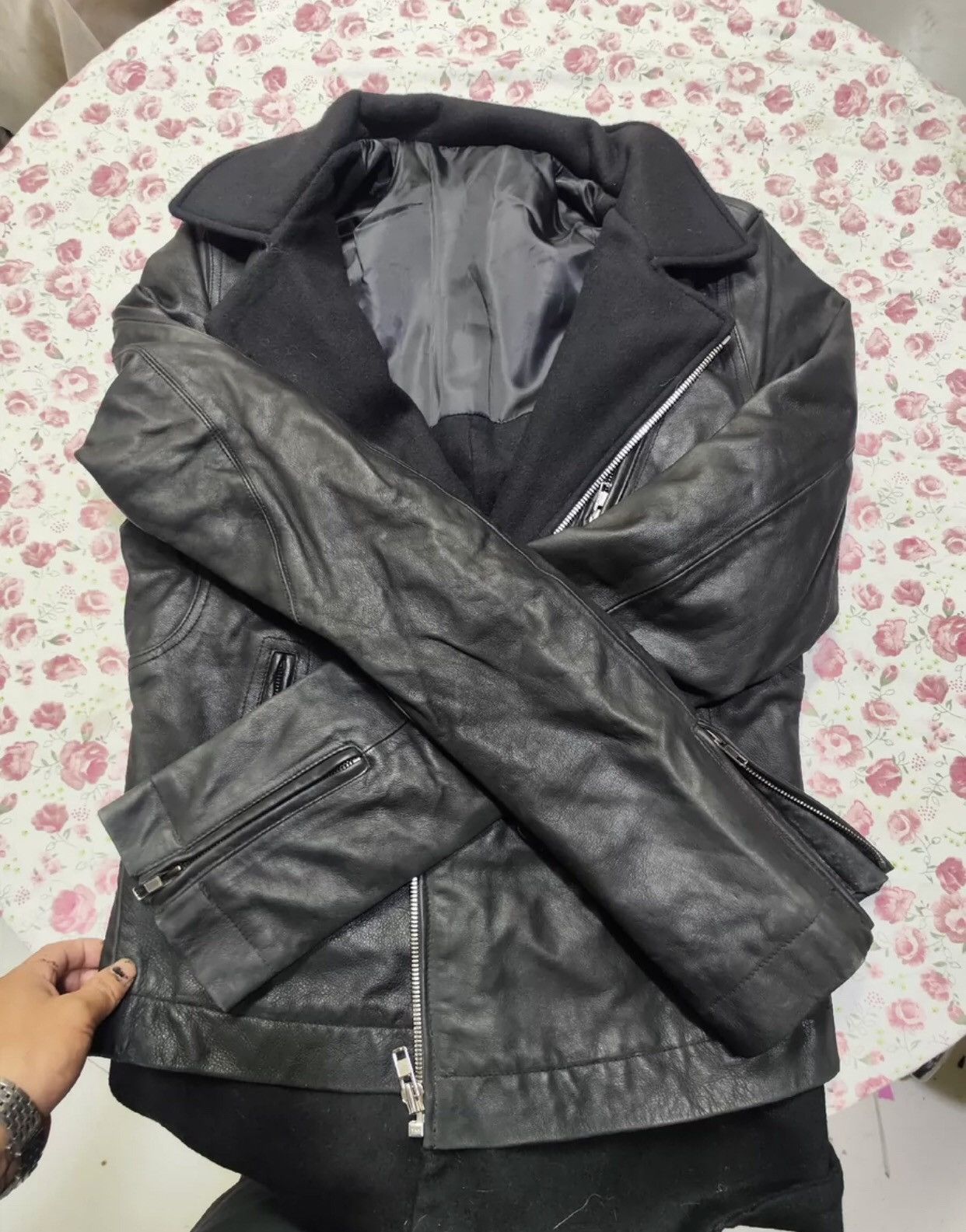 Rick Owens Rick Owens 14fw mainline fur integrated leather jacket Size US S / EU 44-46 / 1 - 3 Thumbnail