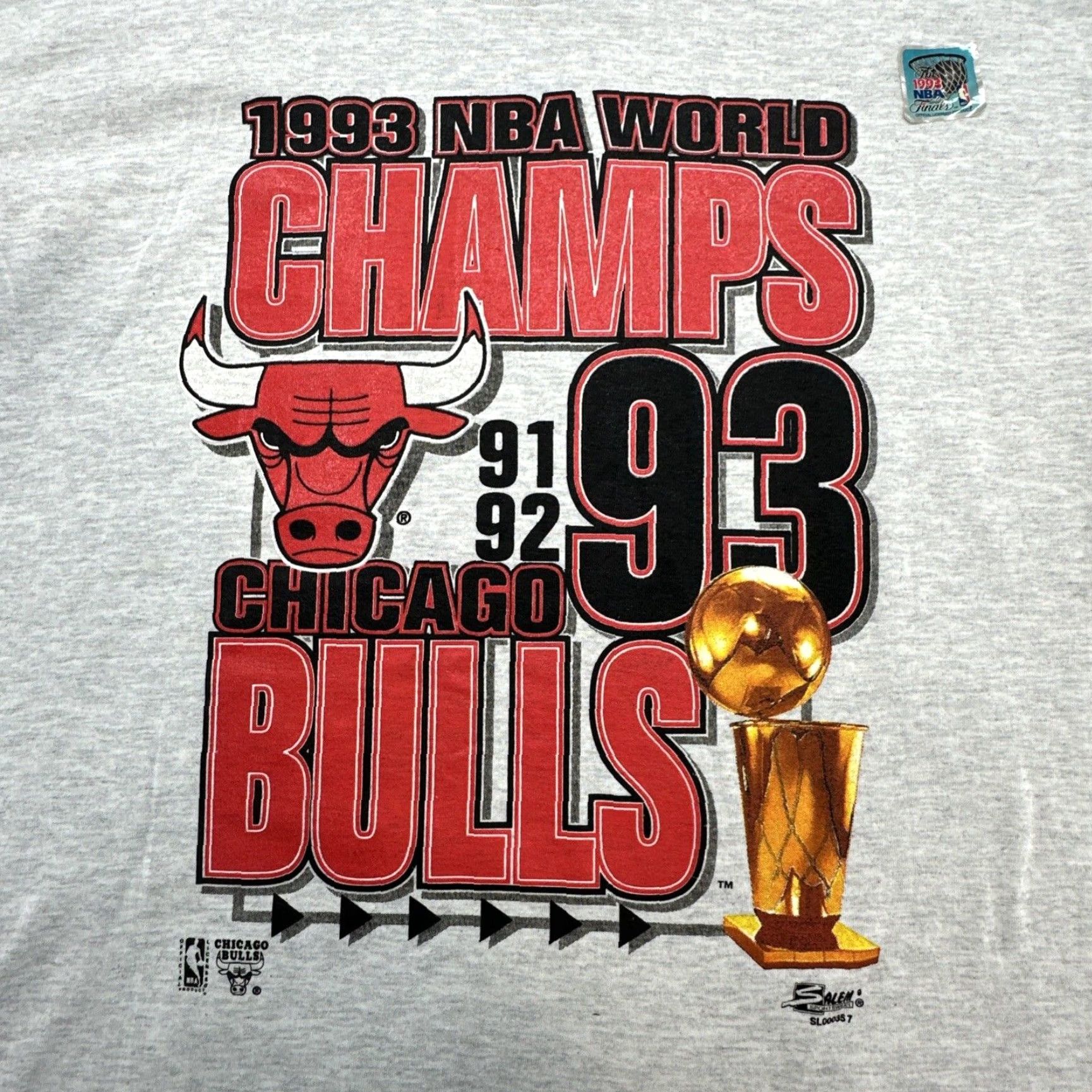 Vintage VINTAGE Chicago Bulls 1993 World Champs T Shirt Tee Size XL Black Mens T-Shirt Size US XL / EU 56 / 4 - 6 Thumbnail