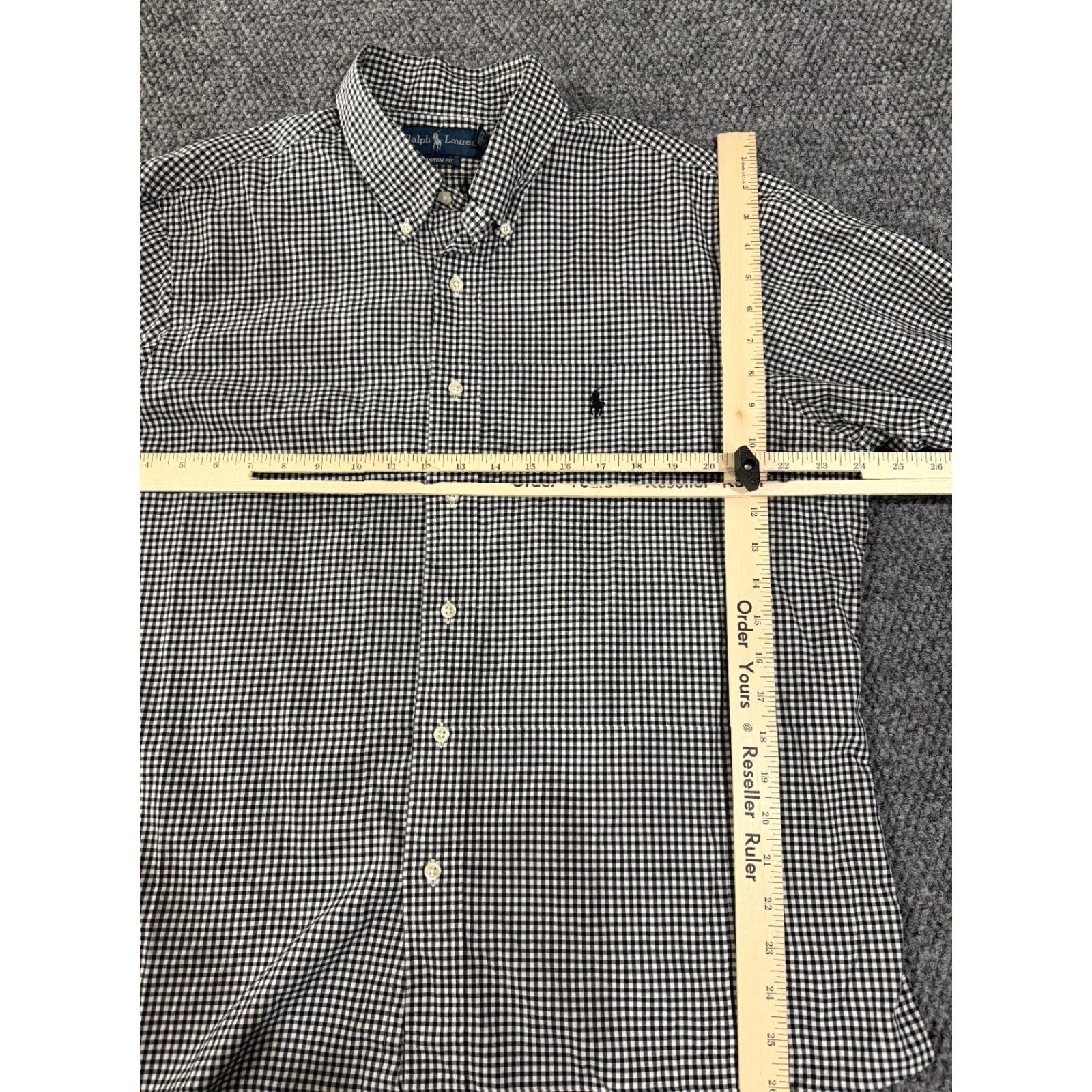 Ralph Lauren Ralph Lauren Button Up Shirt Mens 17 36/37 Black White Gingham Check Long Sleeve Dress Shirt Casual Business Classic Cotton, Regular Fit Size US XL / EU 56 / 4 - 3 Thumbnail