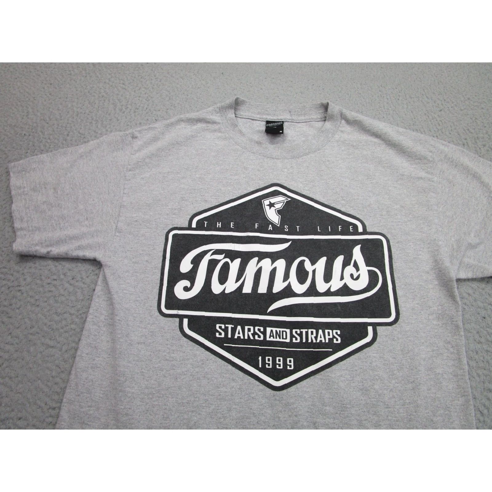 Barker Famous Stars And Straps Shirt Mens M Gray Blink 182 Travis Barker y2k punk Logo Streetwear Graphic Print T-Shirt Men Size US M / EU 48-50 / 2 - 2 Thumbnail