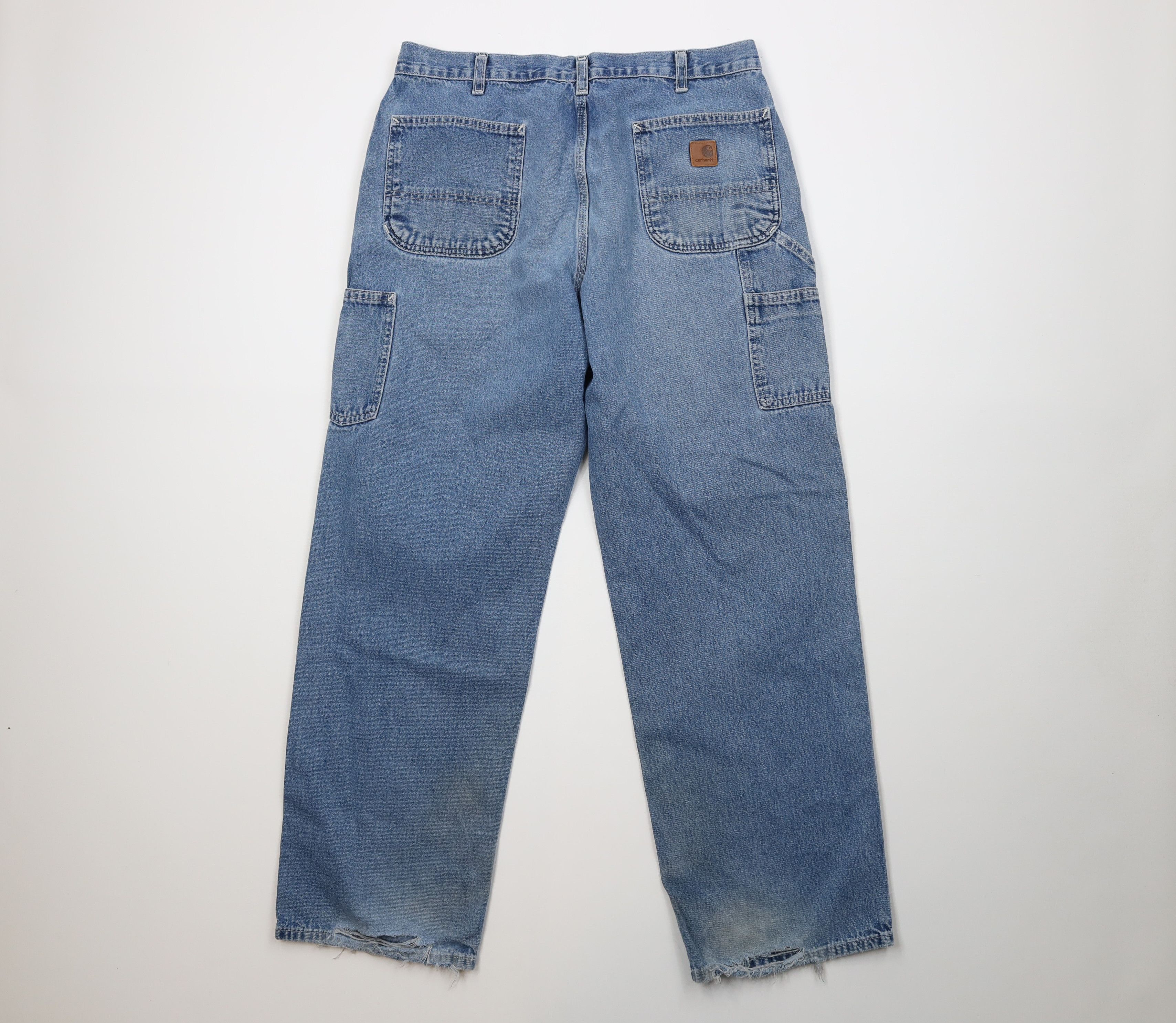 Carhartt Vintage Y2K Carhartt Wide Leg Dungaree Denim Jeans Blue Size US 38 / EU 54 - 10 Thumbnail