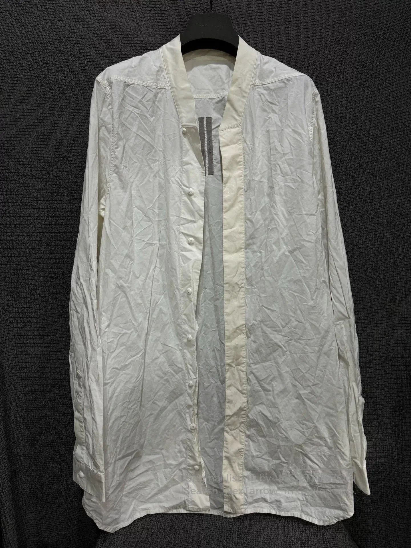Rick Owens Rick Owens Collarless White Shirt. Size US L / EU 52-54 / 3 - 1 Thumbnail