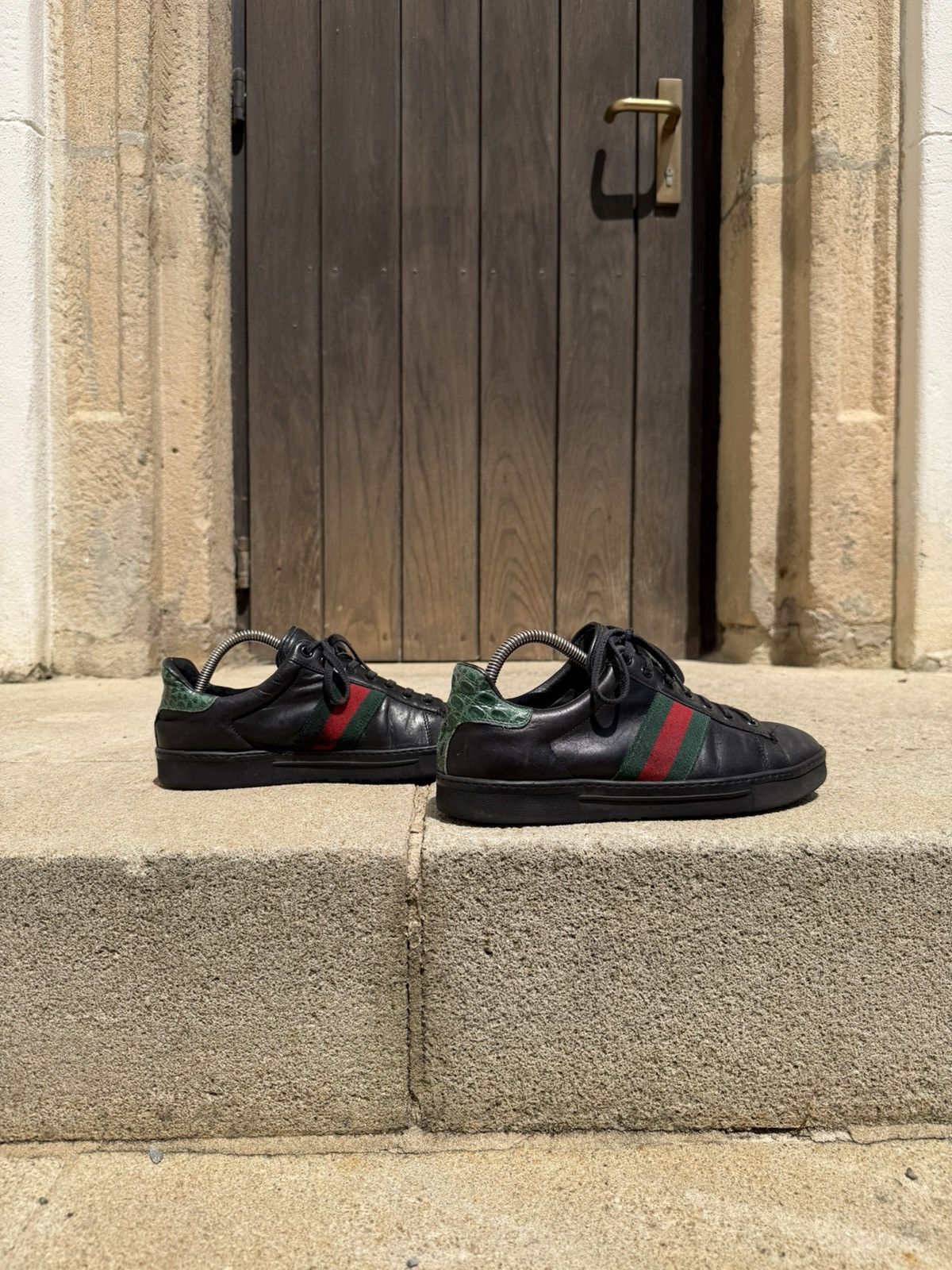 Gucci Gucci Ace Leather Luxury Low-Top Sneakers Hype Rare Old Mone Size US 8 / IT 38 - 6 Thumbnail
