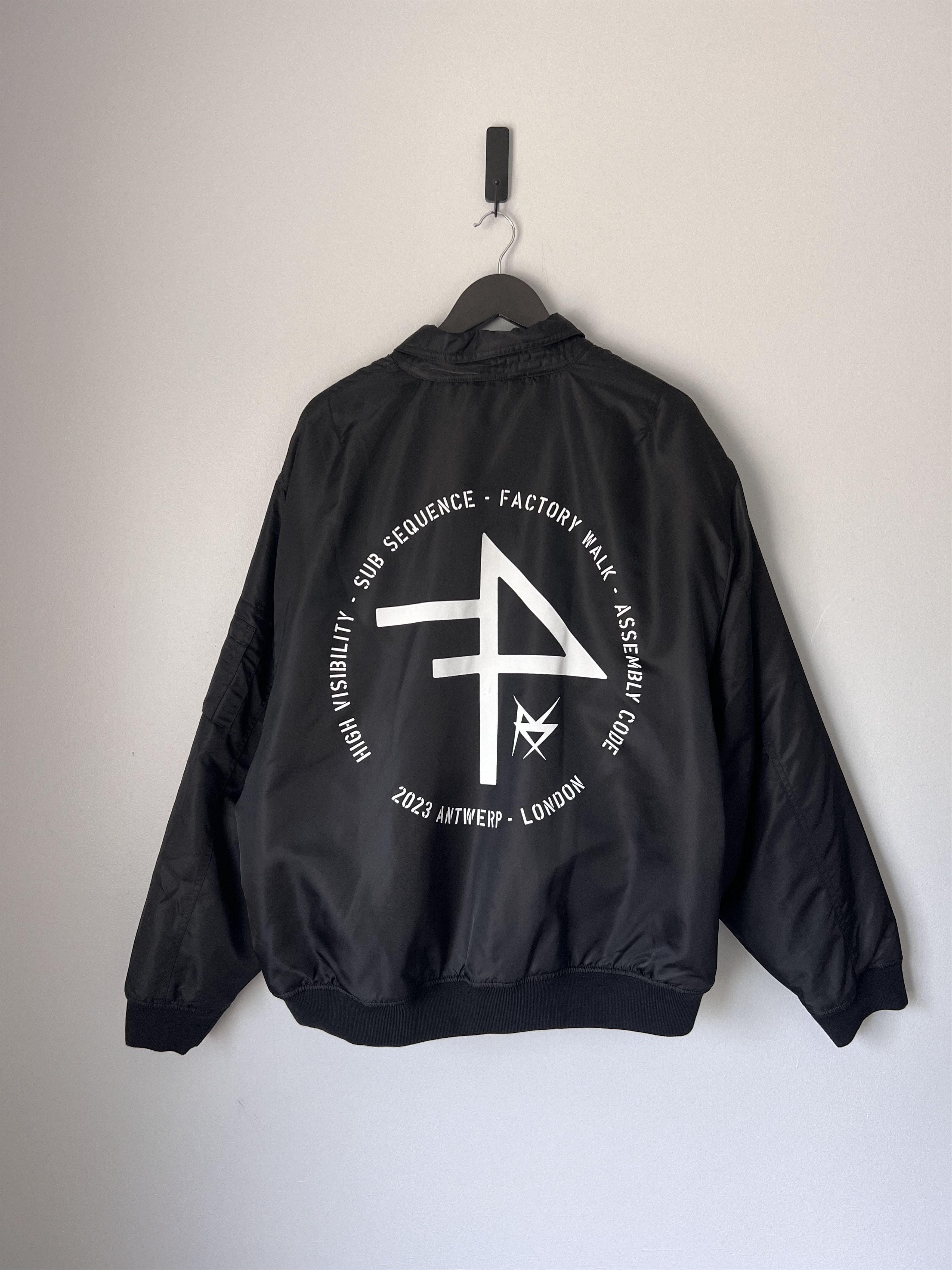 Fred Perry × Raf Simons Raf Simons Fred Perry Printed Flight Jacket in Black Size US L / EU 52-54 / 3 - 5 Thumbnail