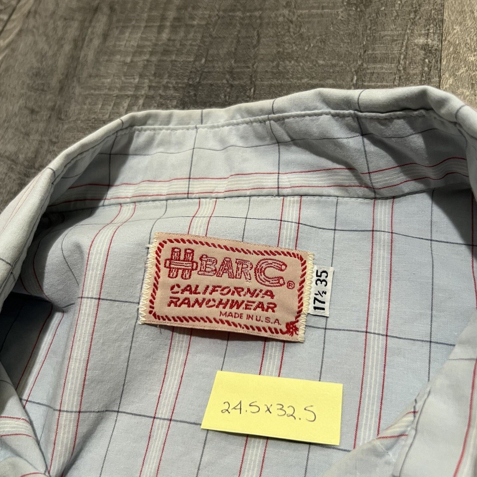 Vintage Vintage 70s/80s H Bar C Pearl Snap Western Shirt Blue Plaid Size US XL / EU 56 / 4 - 4 Thumbnail