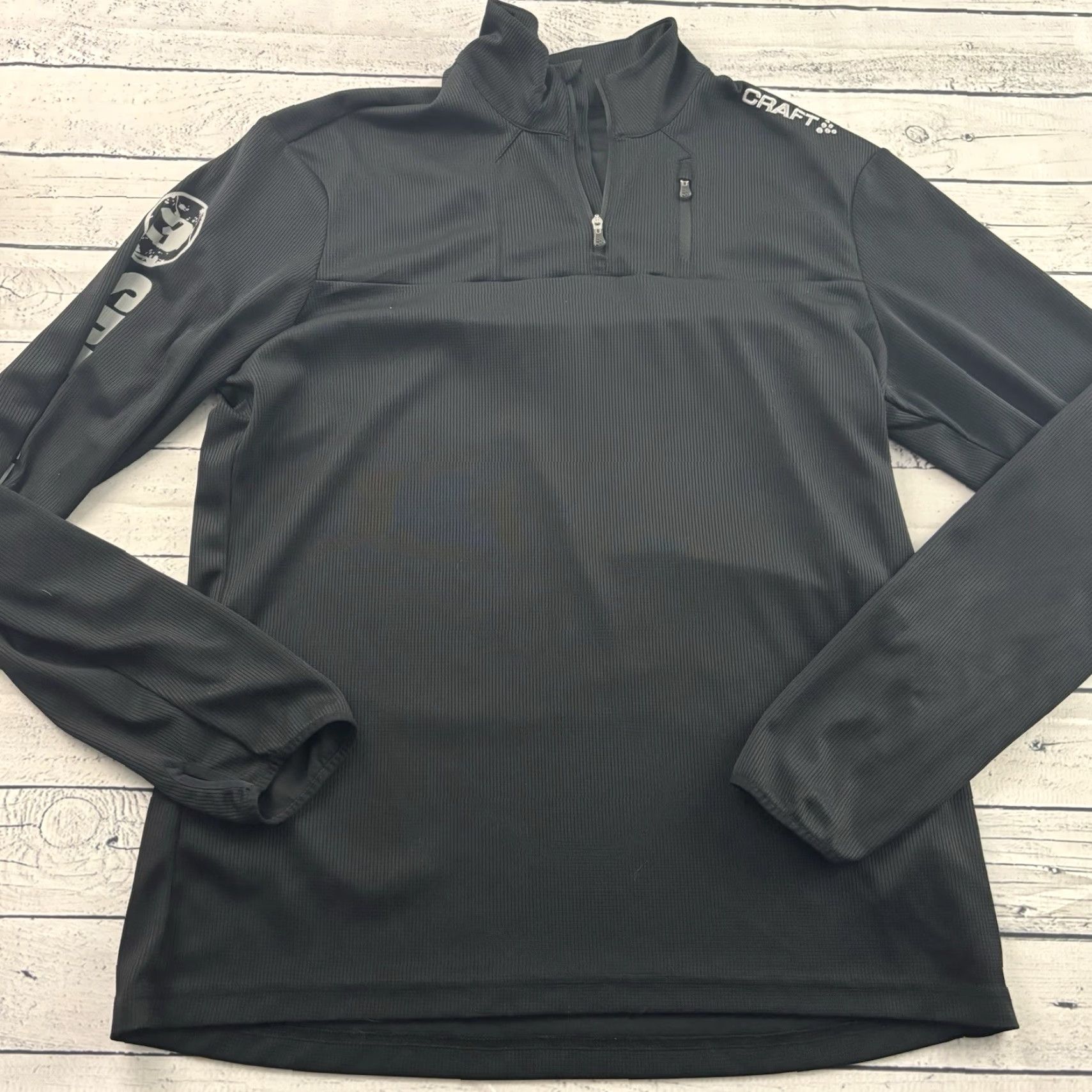 Vintage Craft Spartan 1/4 Zip Long Sleeve Pullover Athletic Jacket Men's Large Black Size US L / EU 52-54 / 3 - 2 Thumbnail